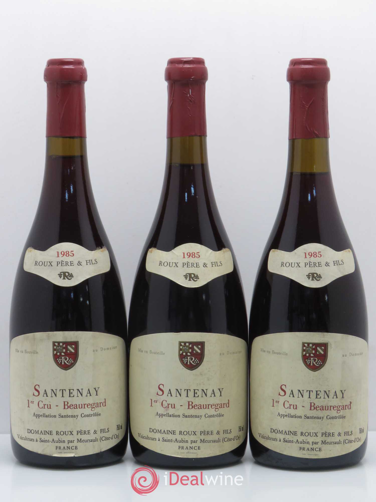 Santenay 1er Cru Beauregard Domaine Roux Père & Fils 1985 - Lot de 3 bouteilles - 0