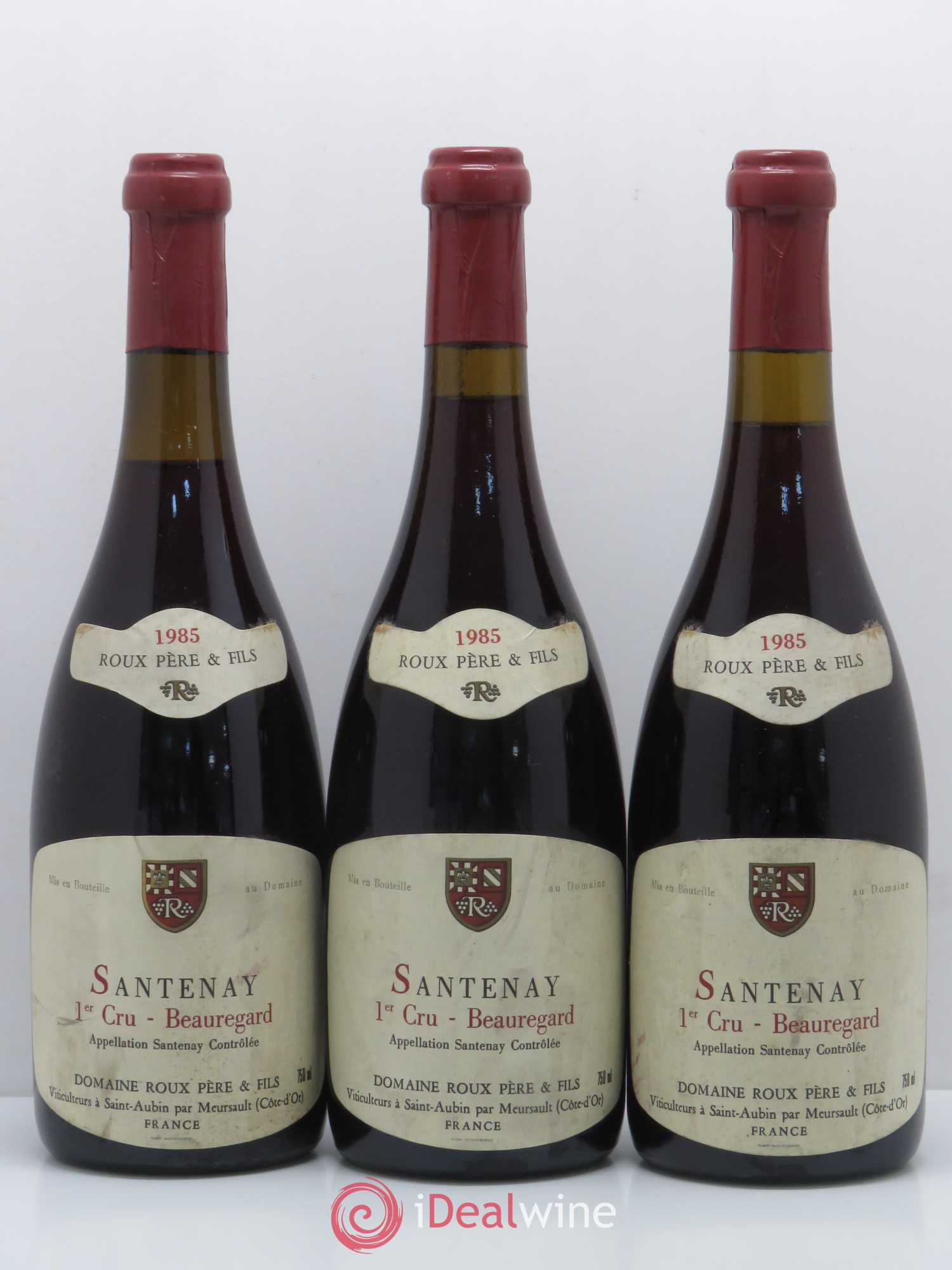 Santenay 1er Cru Beauregard Domaine Roux Père & Fils 1985 - Lot de 3 bouteilles - 0