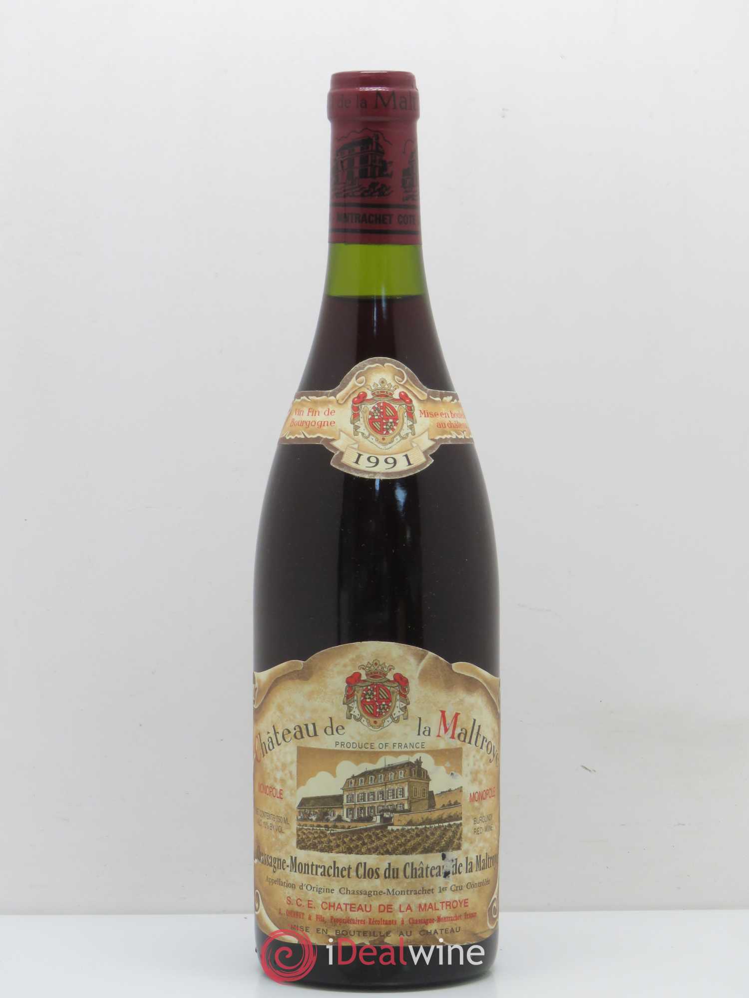 Chassagne-Montrachet 1er Cru Clos du Château Château de La Maltroye 1991 - Posten von 1 Flasche - 0