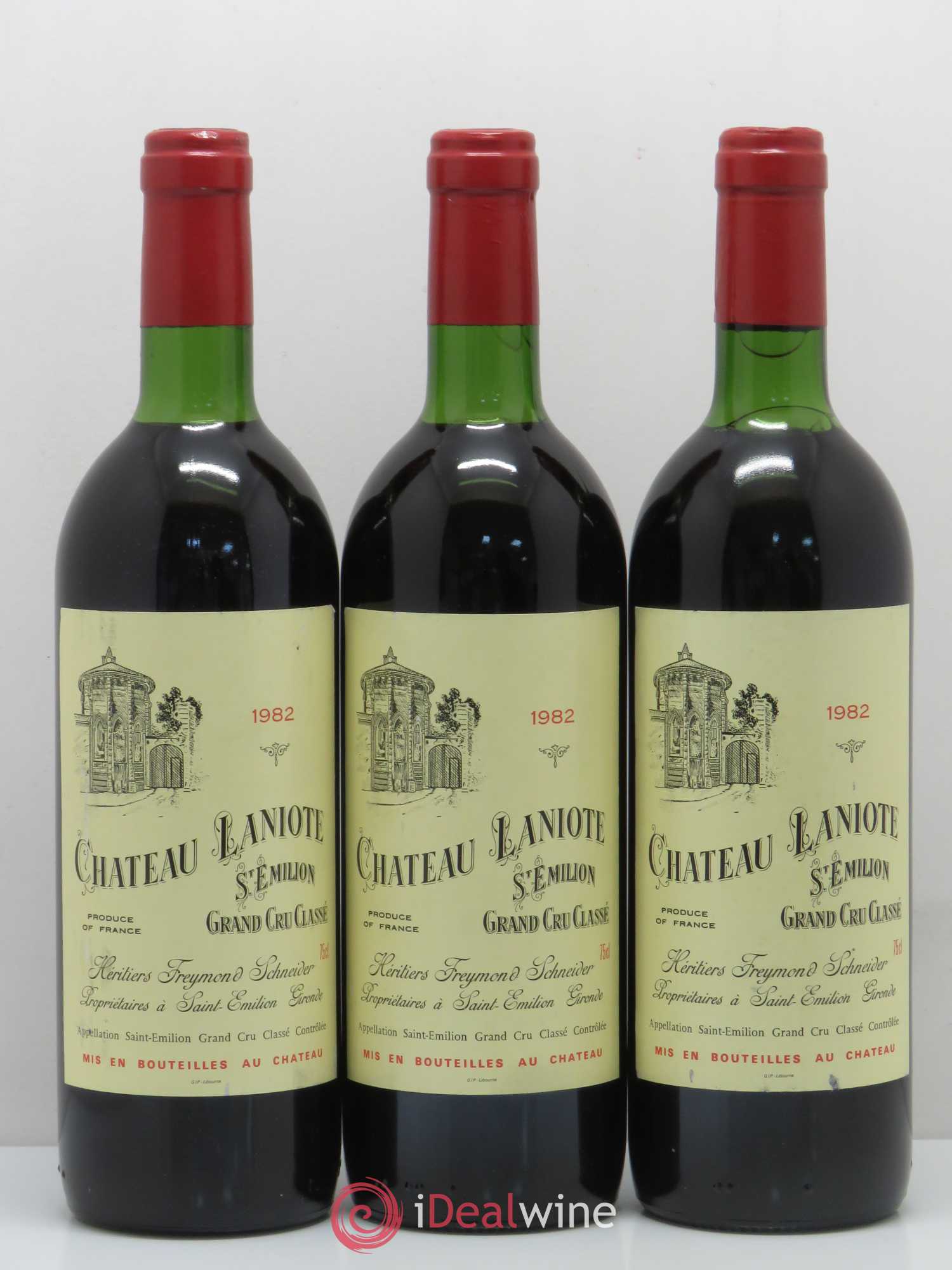 Château Laniote Grand Cru Classé 1982 - Lot de 3 bouteilles - 0