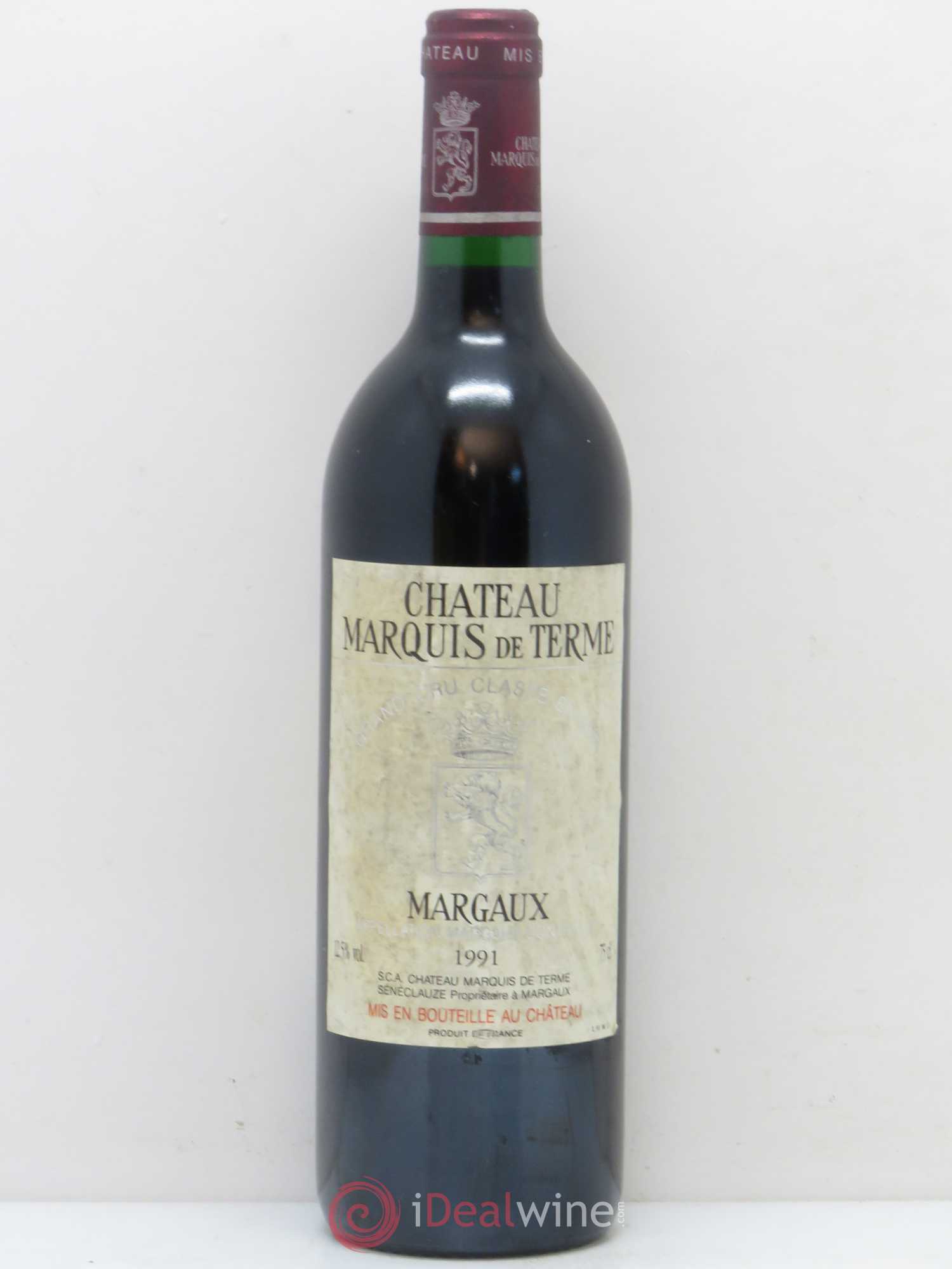 Château Marquis de Terme 4ème Grand Cru Classé 1991 - Lot de 1 bouteille - 0