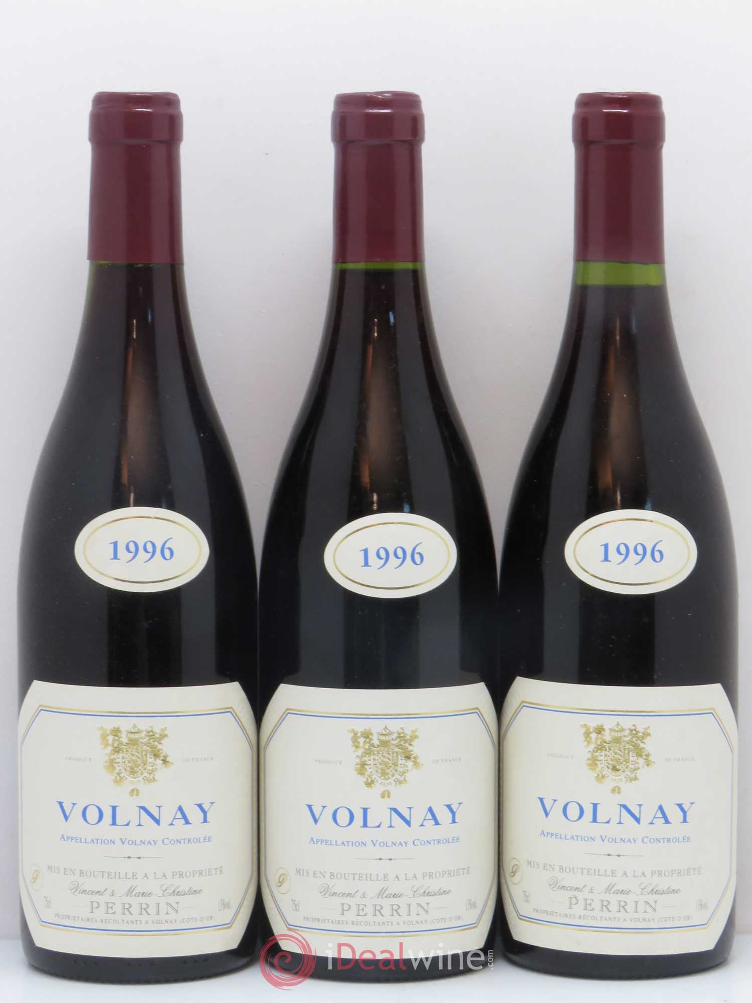 Volnay Vincent & Marie-Christine Perrin 1996 - Posten von 3 Flaschen - 0