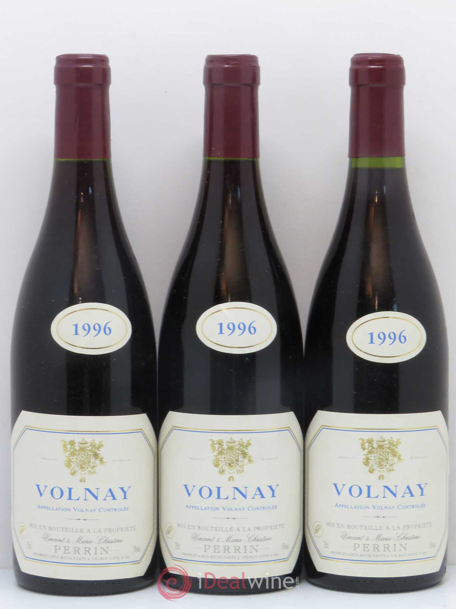 Volnay Vincent & Marie-Christine Perrin 1996 - Posten von 3 Flaschen - 0