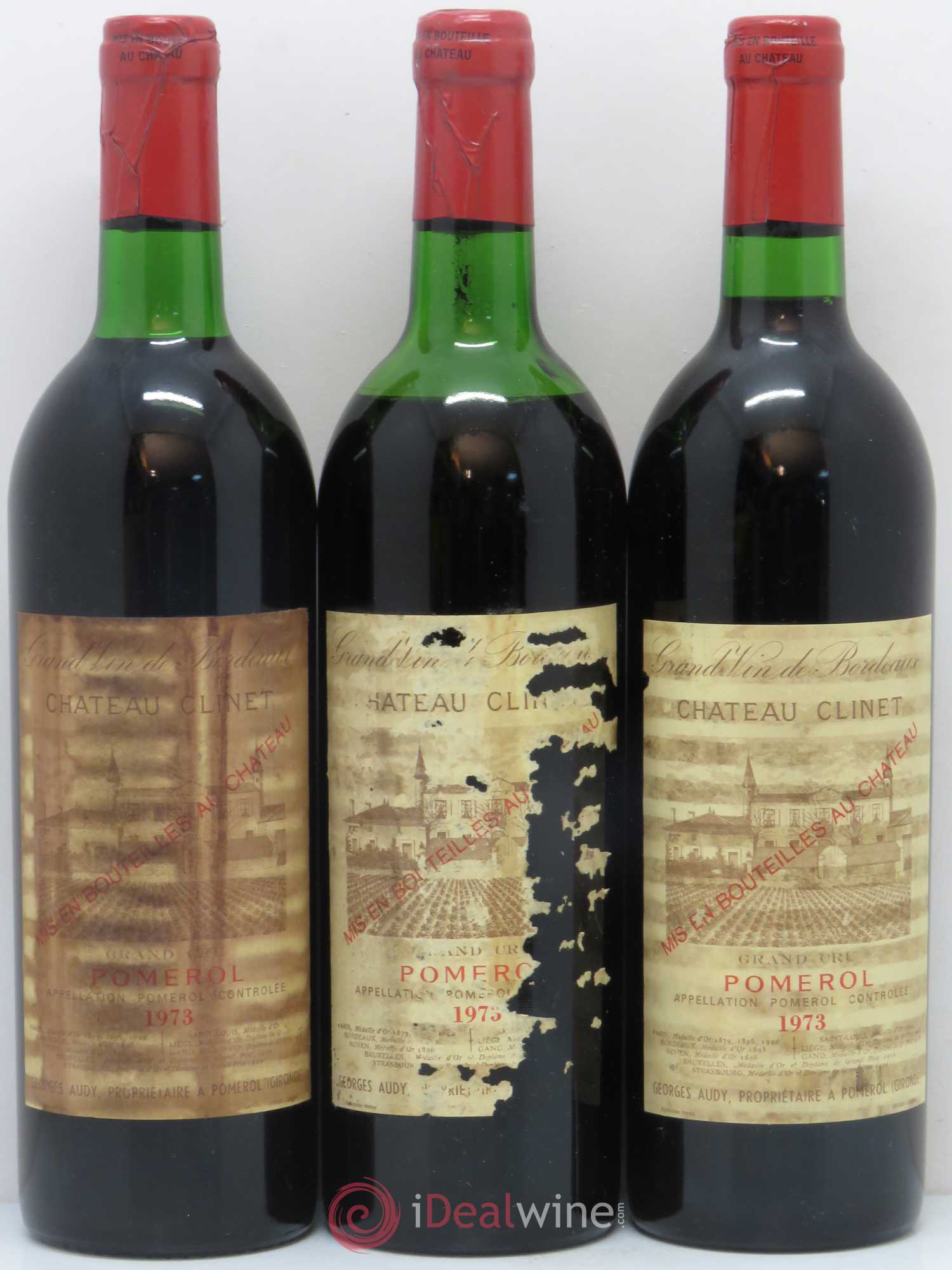 Château Clinet 1973 - Lot de 3 bouteilles - 0