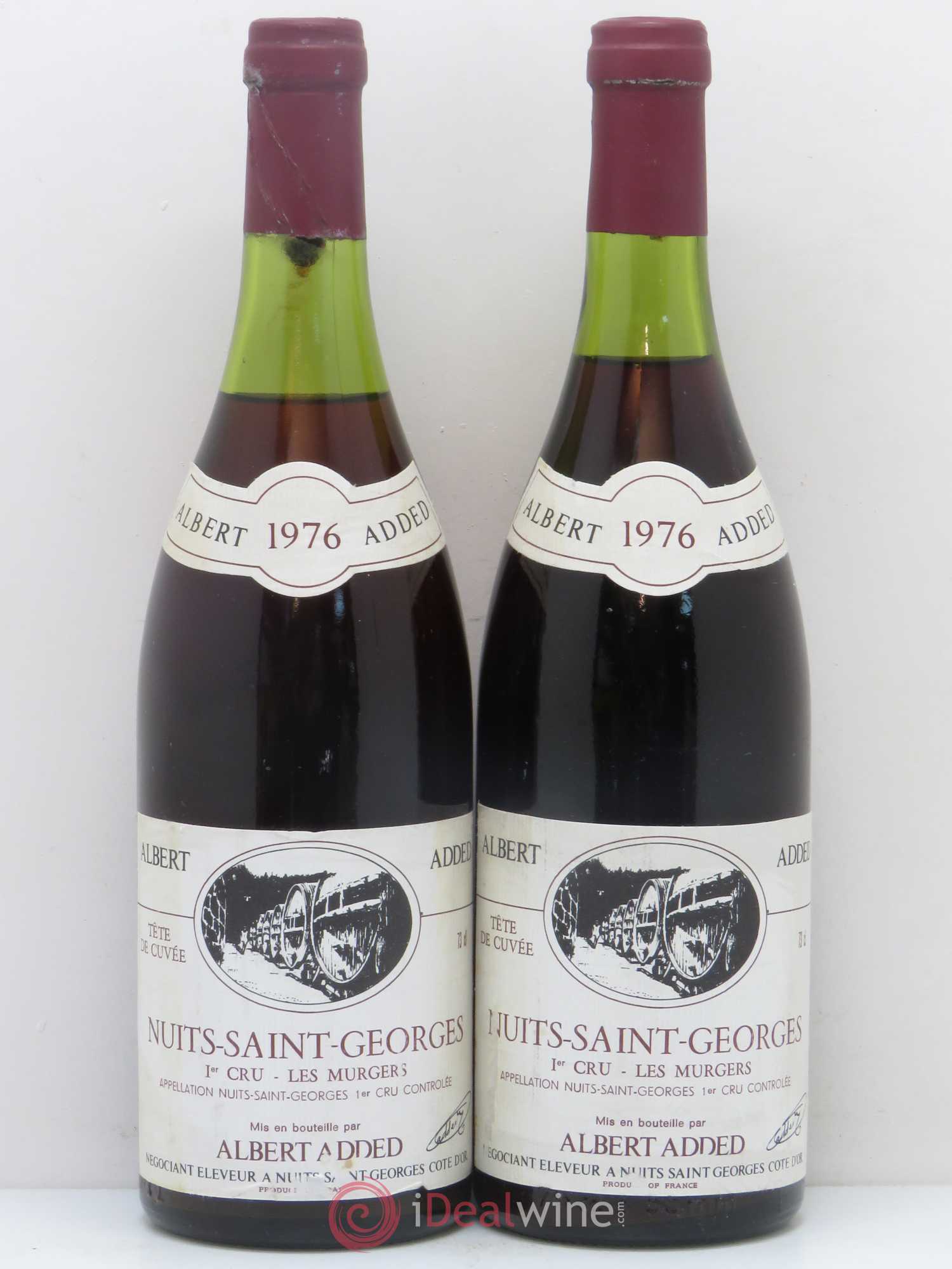 Nuits-Saint-Georges 1er Cru Les Murgers A. Added 1976 - Posten von 2 Flaschen - 0