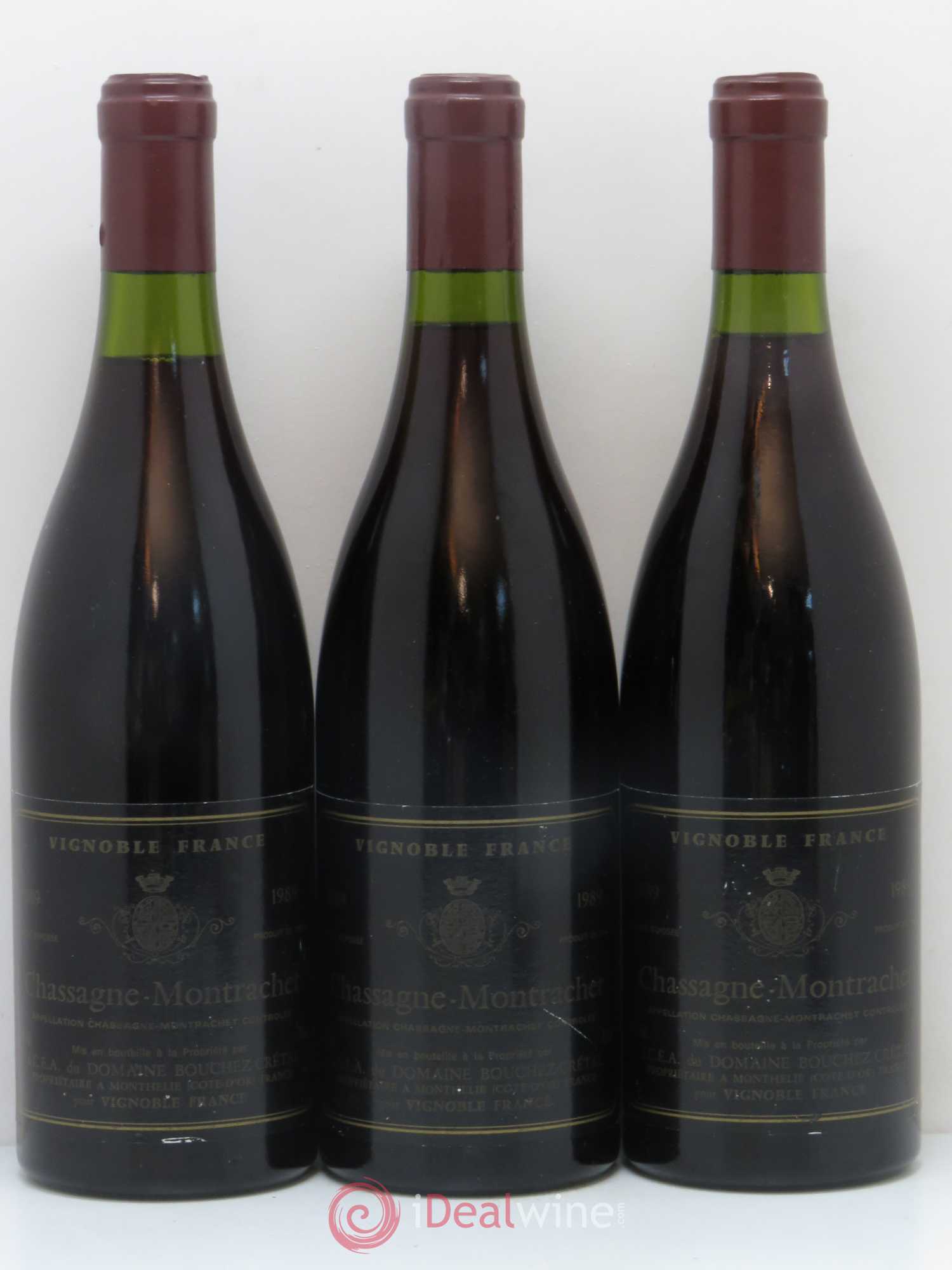 Chassagne-Montrachet Bouchez Cretal 1989 - Posten von 3 Flaschen - 0