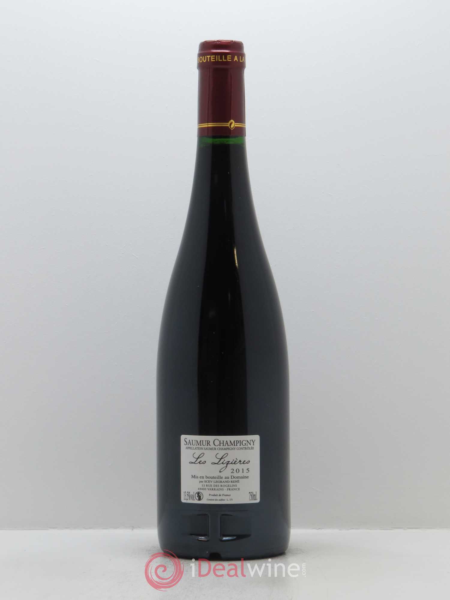Saumur-Champigny Les Lizières Clotilde Legrand (anciennement René-Noël Legrand) 2015 - Lot de 1 bouteille - 1