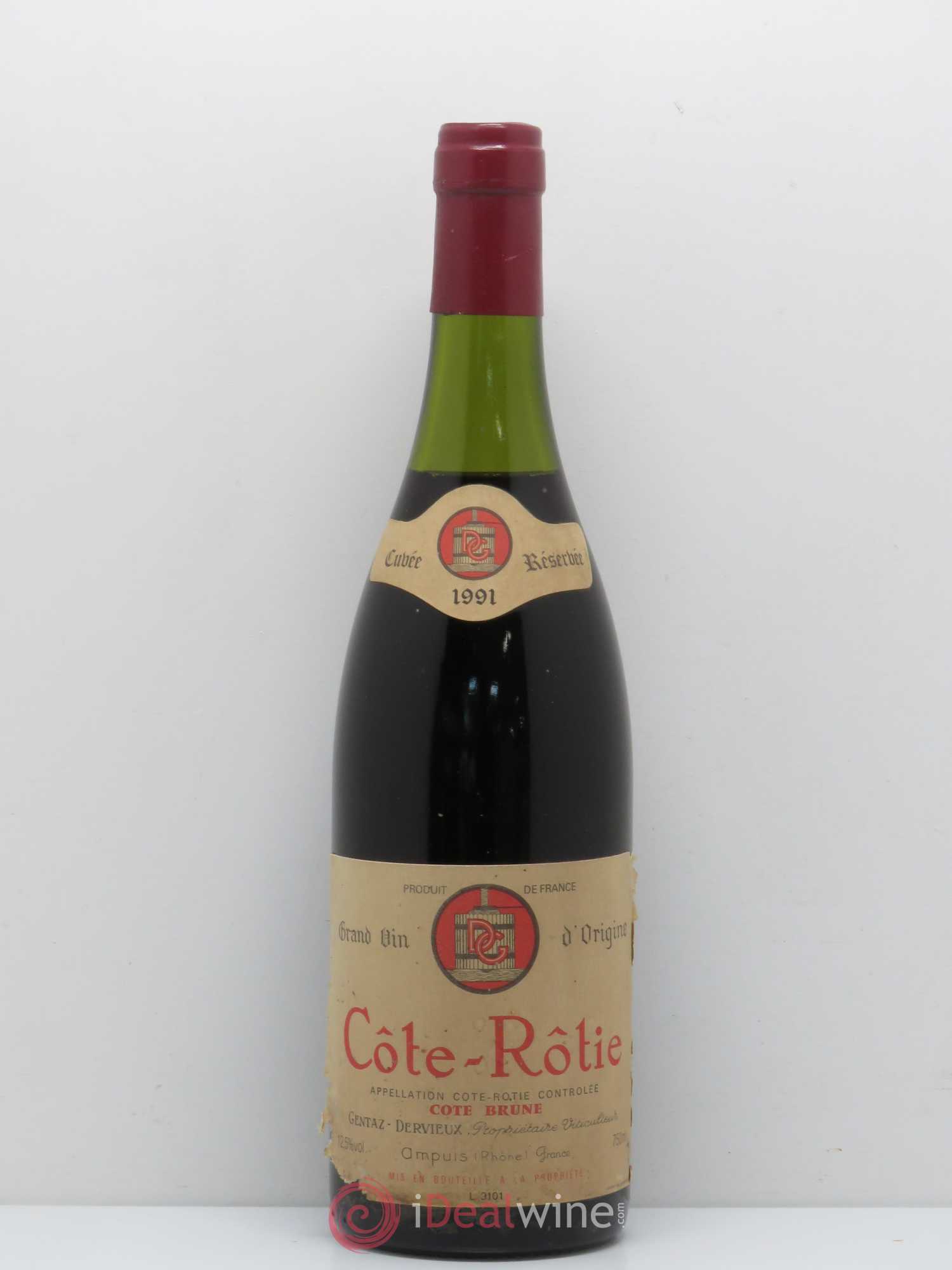 Côte-Rôtie Côte Brune Marius Gentaz-Dervieux 1991 - Lot de 1 bouteille - 0