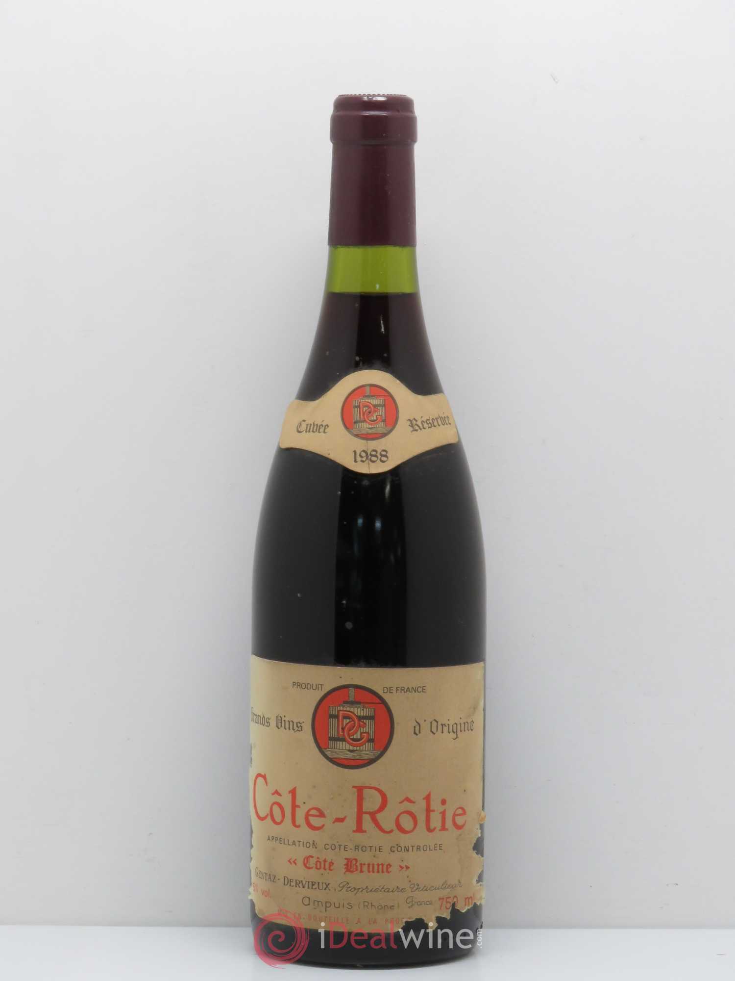 Côte-Rôtie Côte Brune Marius Gentaz-Dervieux 1988 - Lot de 1 bouteille - 0