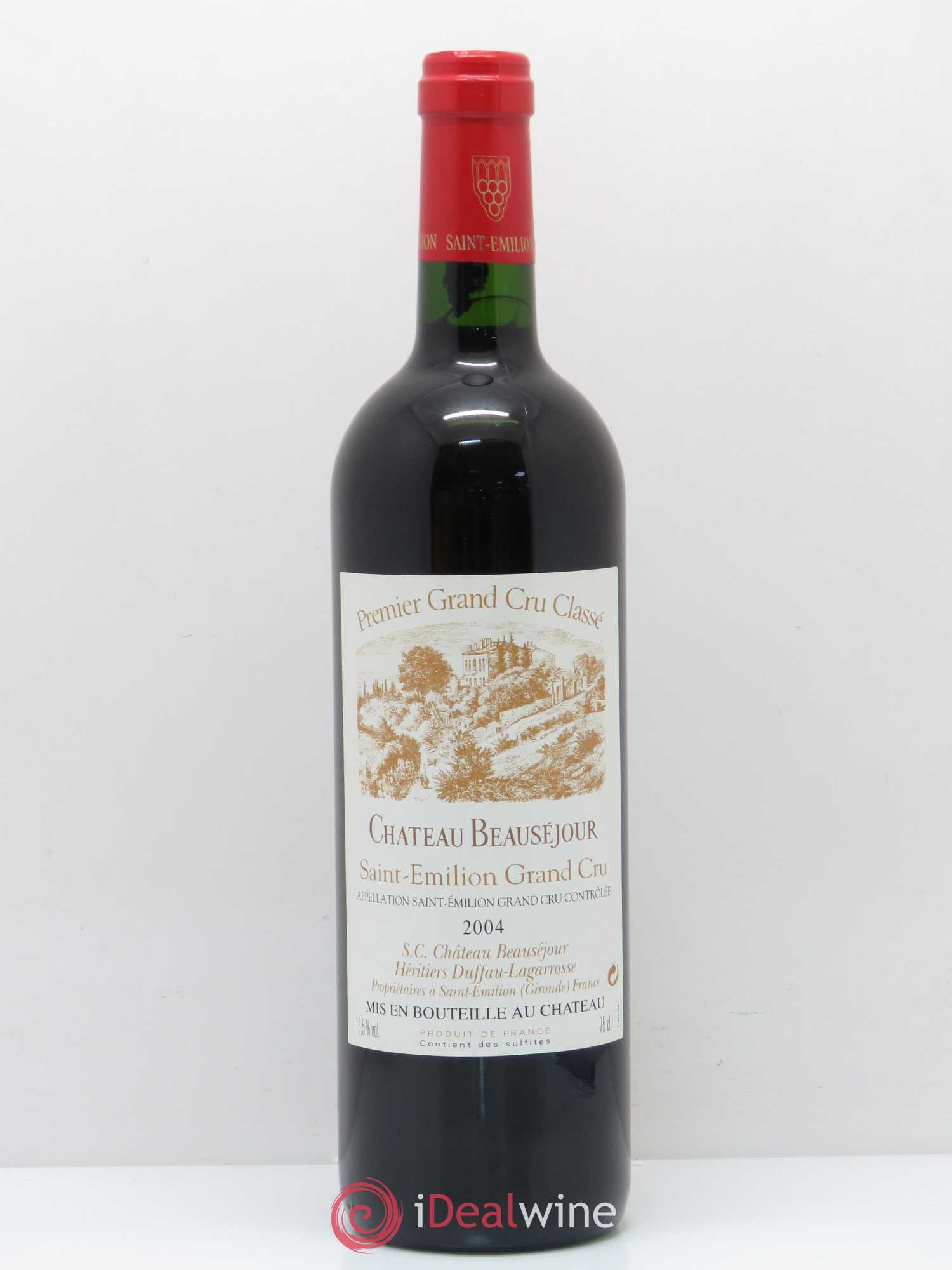 Château Beauséjour (Duffau-Lagarrosse) 1er Grand Cru Classé B 2004 - Lot de 1 bouteille - 0