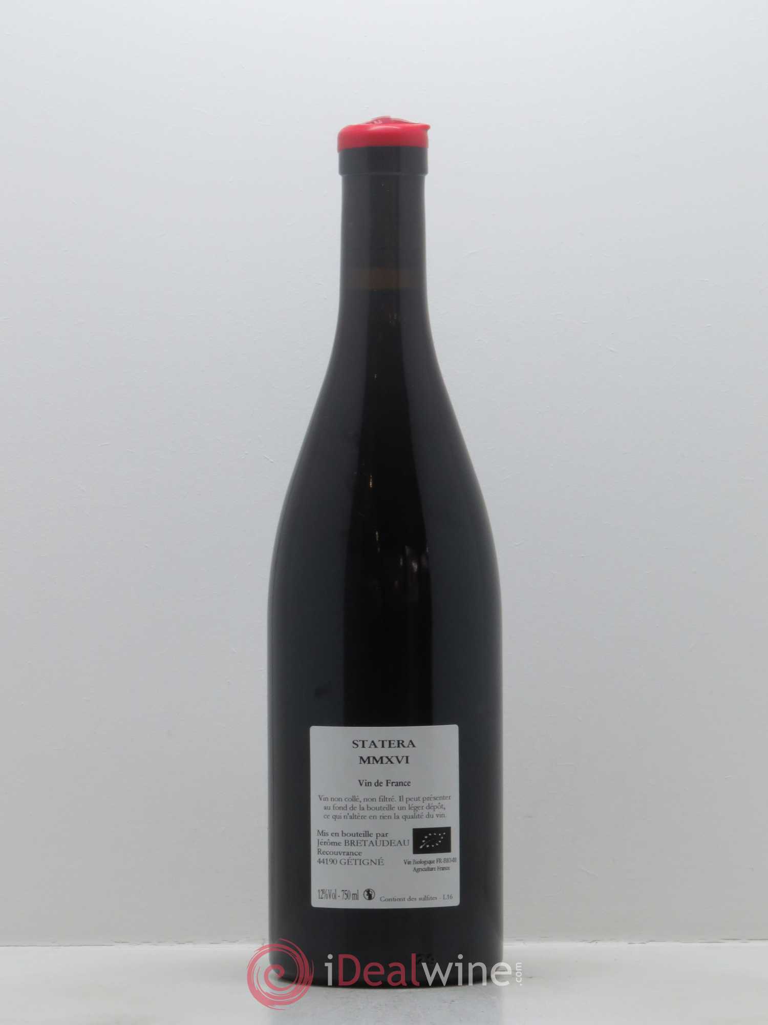 Vin de France Statera Jérôme Bretaudeau - Domaine de Bellevue 2016 - Lot de 1 bouteille - 1