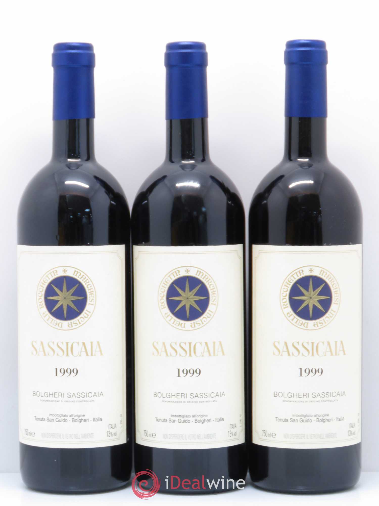 Bolgheri DOC Sassicaia Tenuta San Guido 1999 - Lot de 3 bouteilles - 0