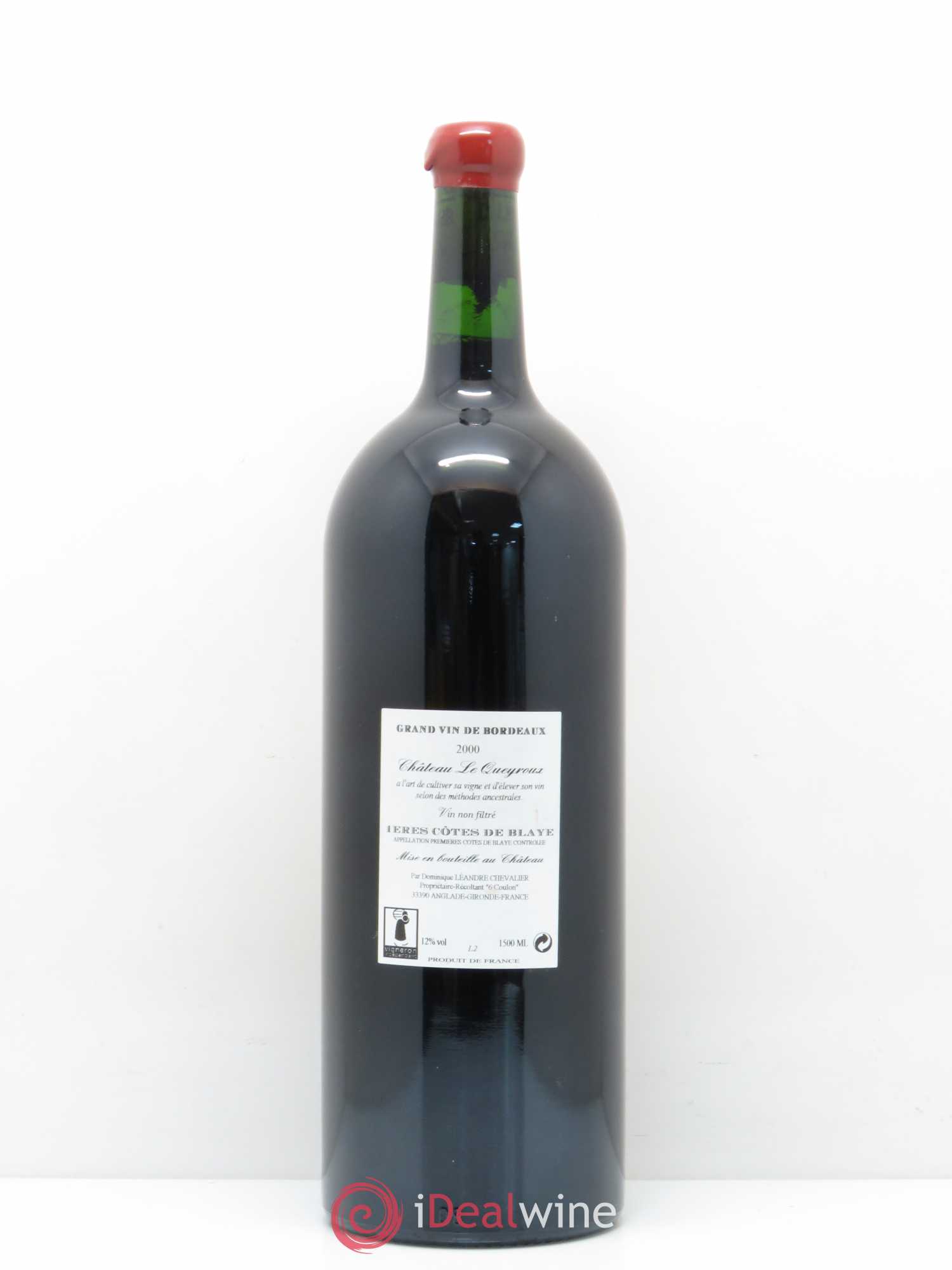 Premières-Côtes-de-Blaye (Blaye-Côtes-de-Bordeaux) Le Joyau du Chateau Le Queyroux 2000 - Posten von 1 Magnum - 1