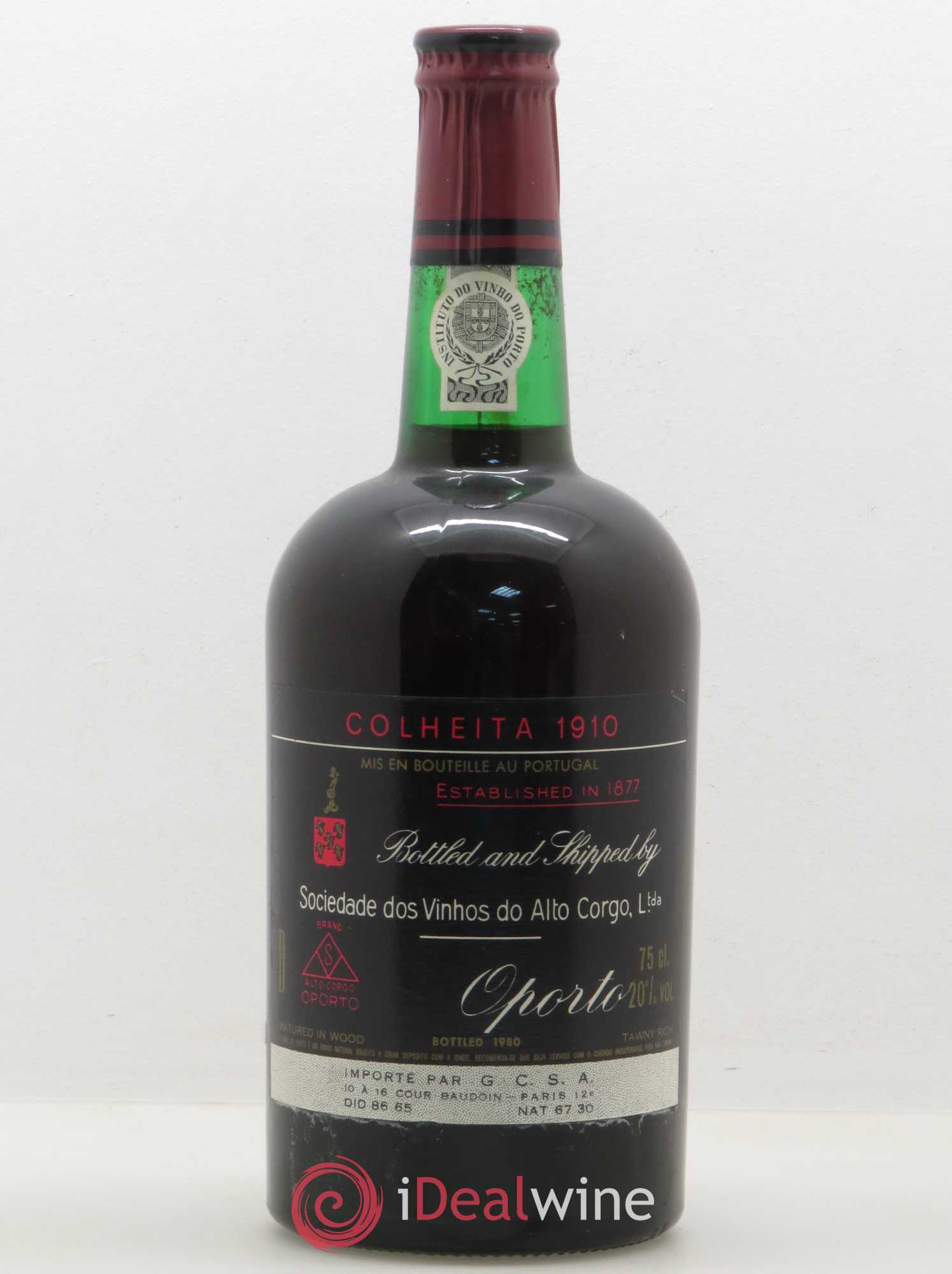 Porto Colheita Sociedade Dos Vinhos Do Alta Corgo 1910 - Posten von 1 Flasche - 0