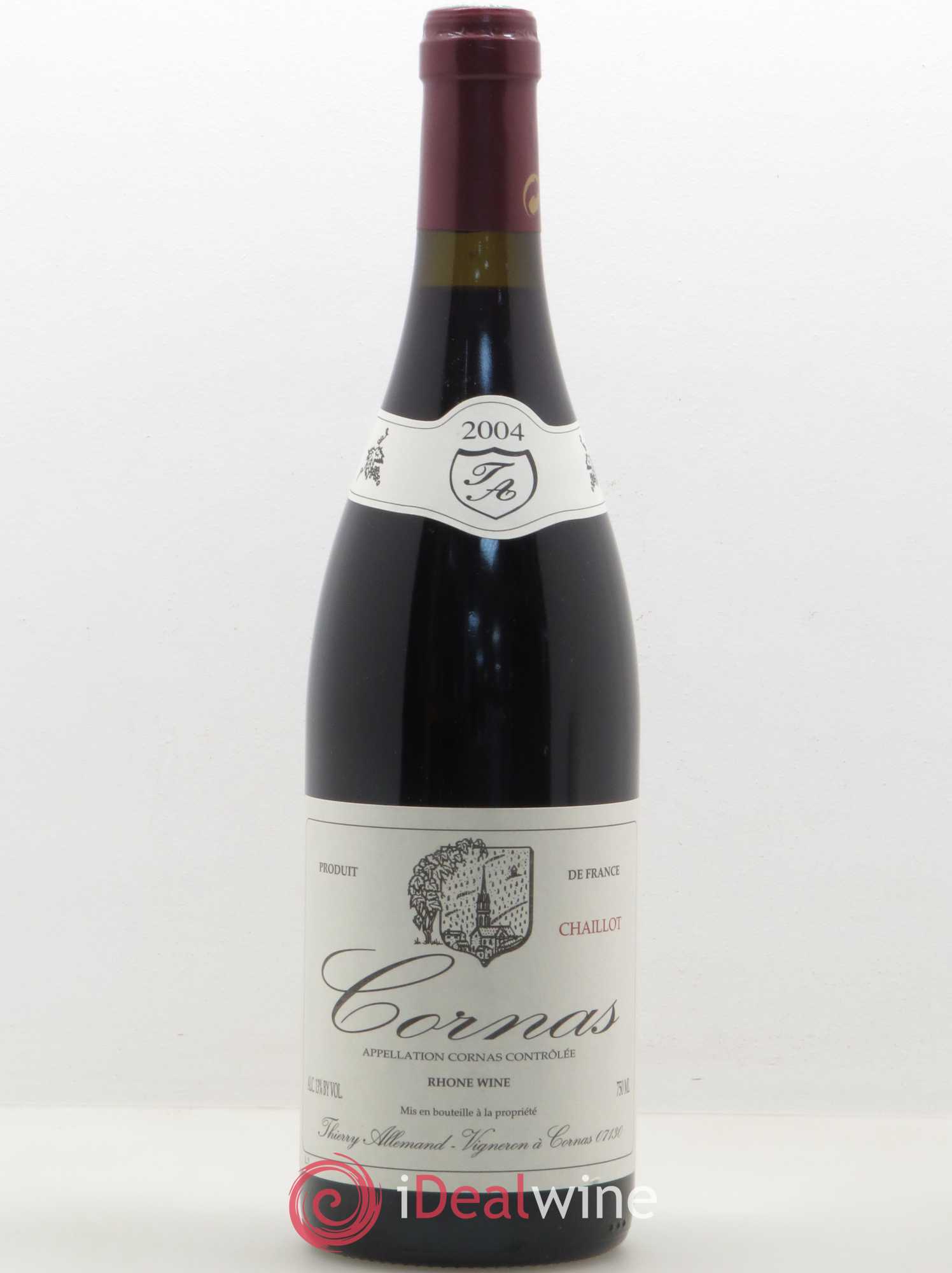 Cornas Chaillot Thierry Allemand 2004 - Lot de 1 bouteille - 0