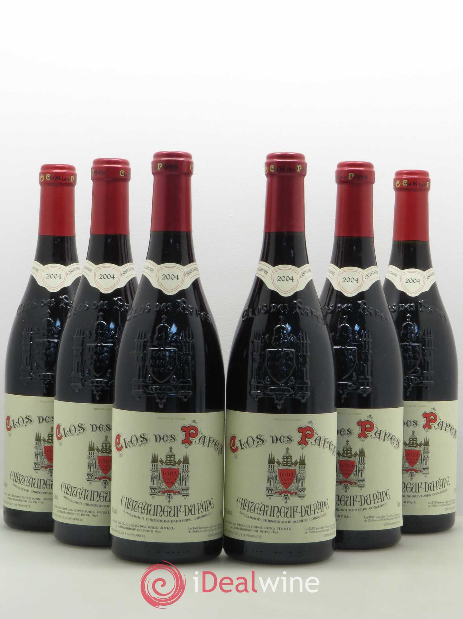 Châteauneuf-du-Pape Clos des Papes - Paul Avril 2004 - Lot de 6 bouteilles - 0