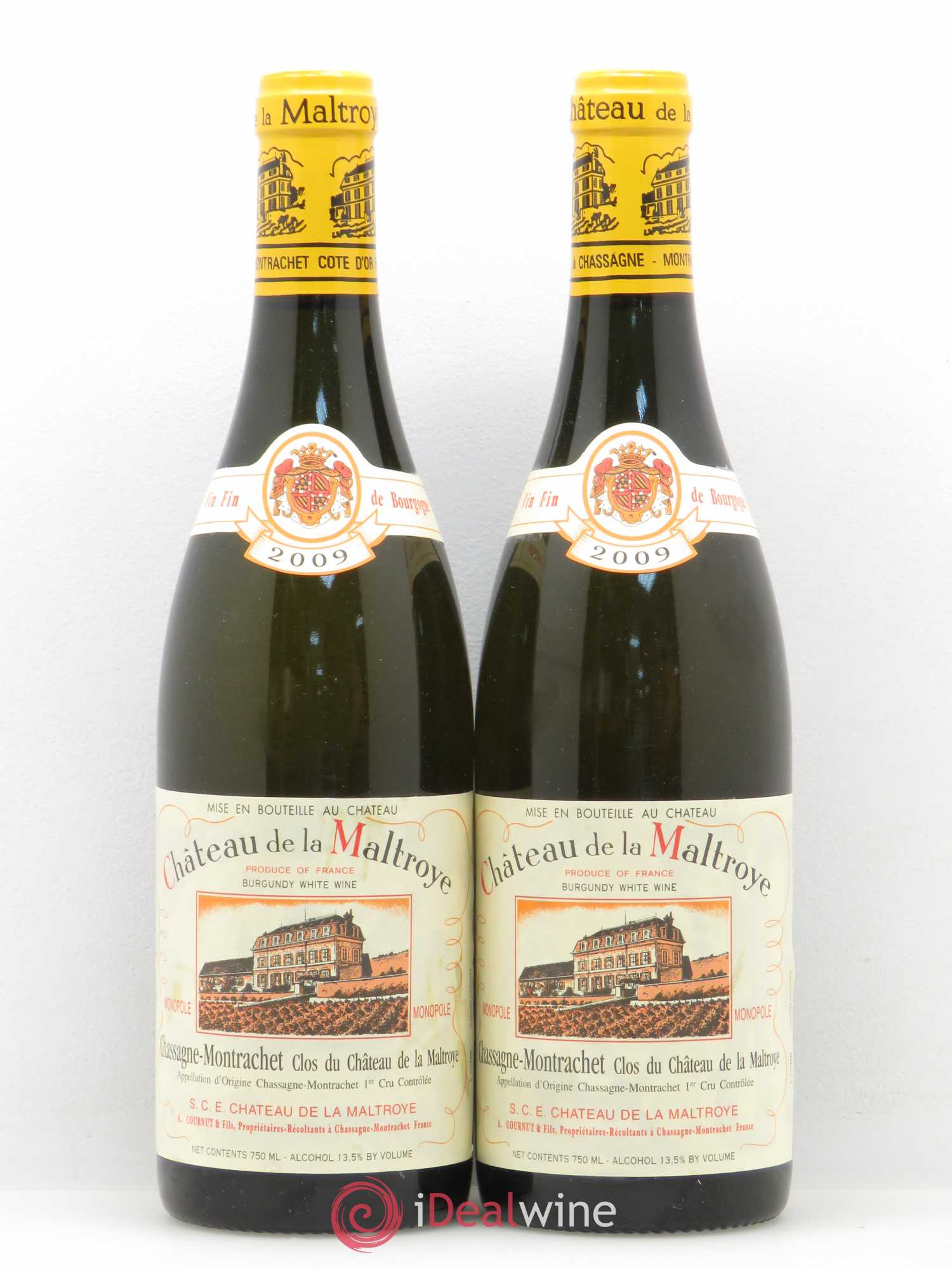 Chassagne-Montrachet 1er Cru Clos Du Château - Château De La Maltroye 2009 - Posten von 2 Flaschen - 0