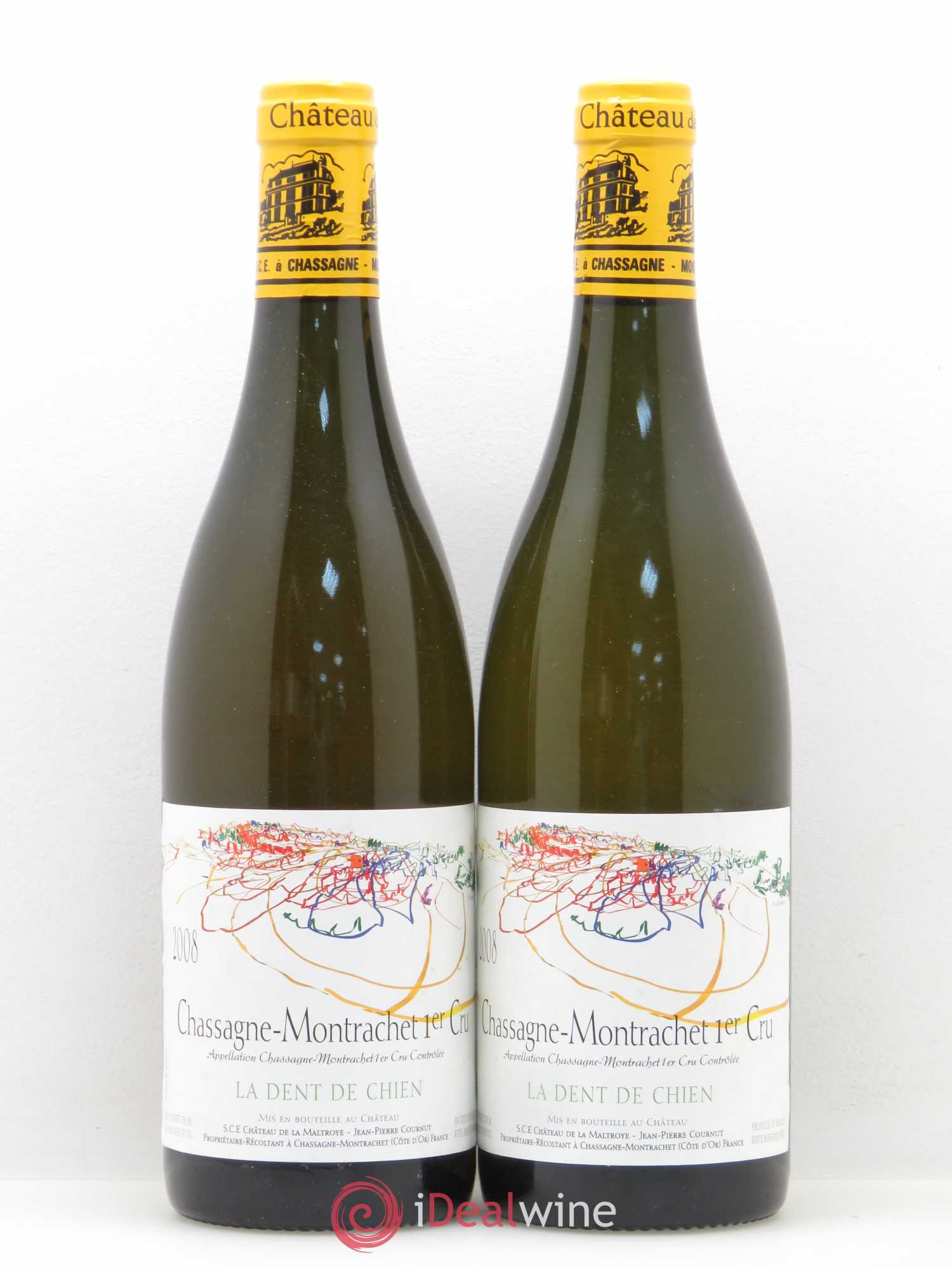 Chassagne-Montrachet 1er Cru La Dent Du Chien Château De La Maltroye 2008 - Posten von 2 Flaschen - 0