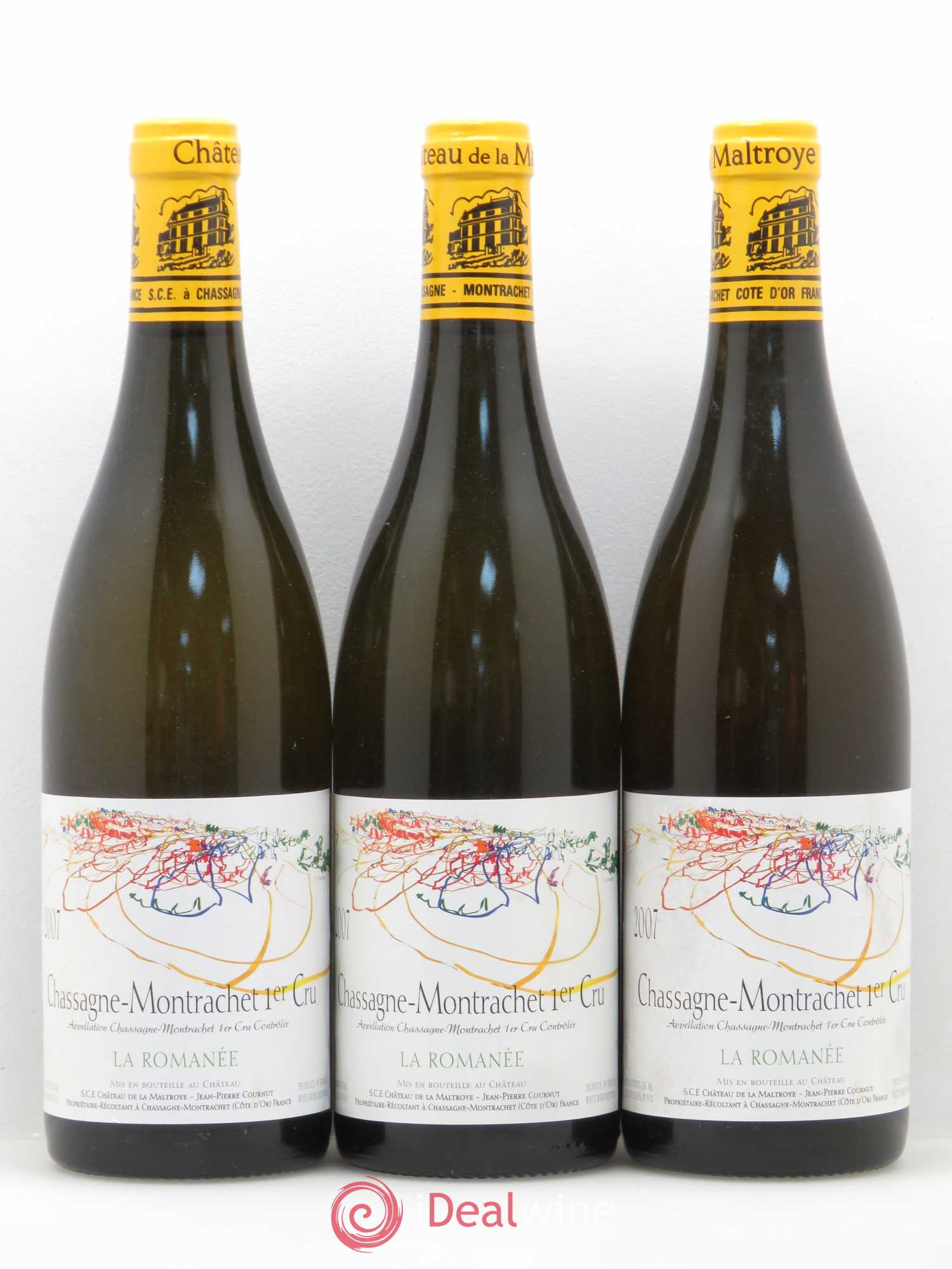 Chassagne-Montrachet 1er Cru La Romanée Château De La Maltroye 2007 - Posten von 6 Flaschen - 1