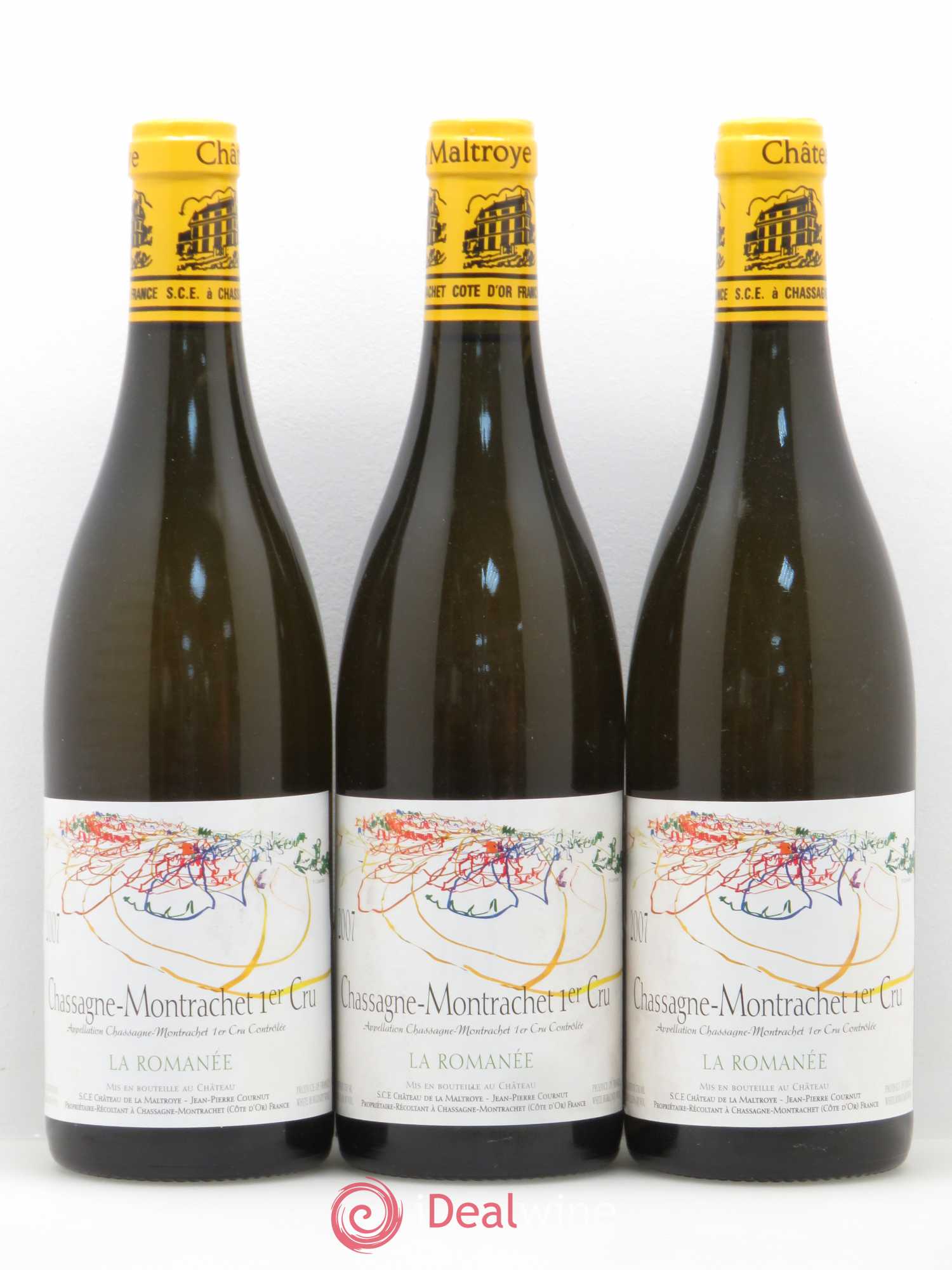 Chassagne-Montrachet 1er Cru La Romanée Château De La Maltroye 2007 - Posten von 6 Flaschen - 2