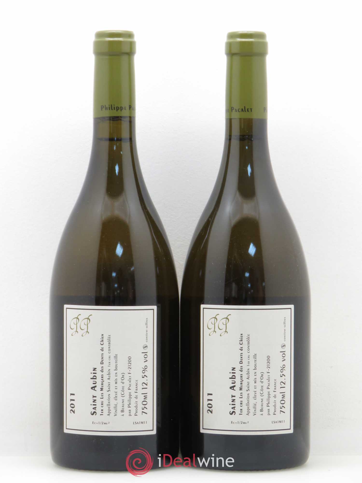 Saint-Aubin 1er Cru Dent De Chien Pacalet 2011 - Posten von 2 Flaschen - 1