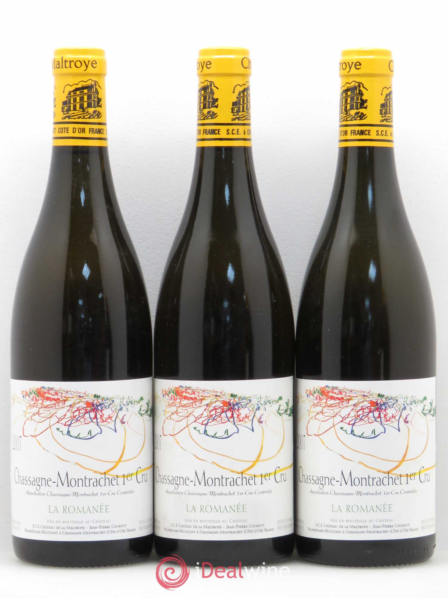 Chassagne-Montrachet 1er Cru La Romanée Château De La Maltroye 2007 - Lotto di 12 bottiglie - 1