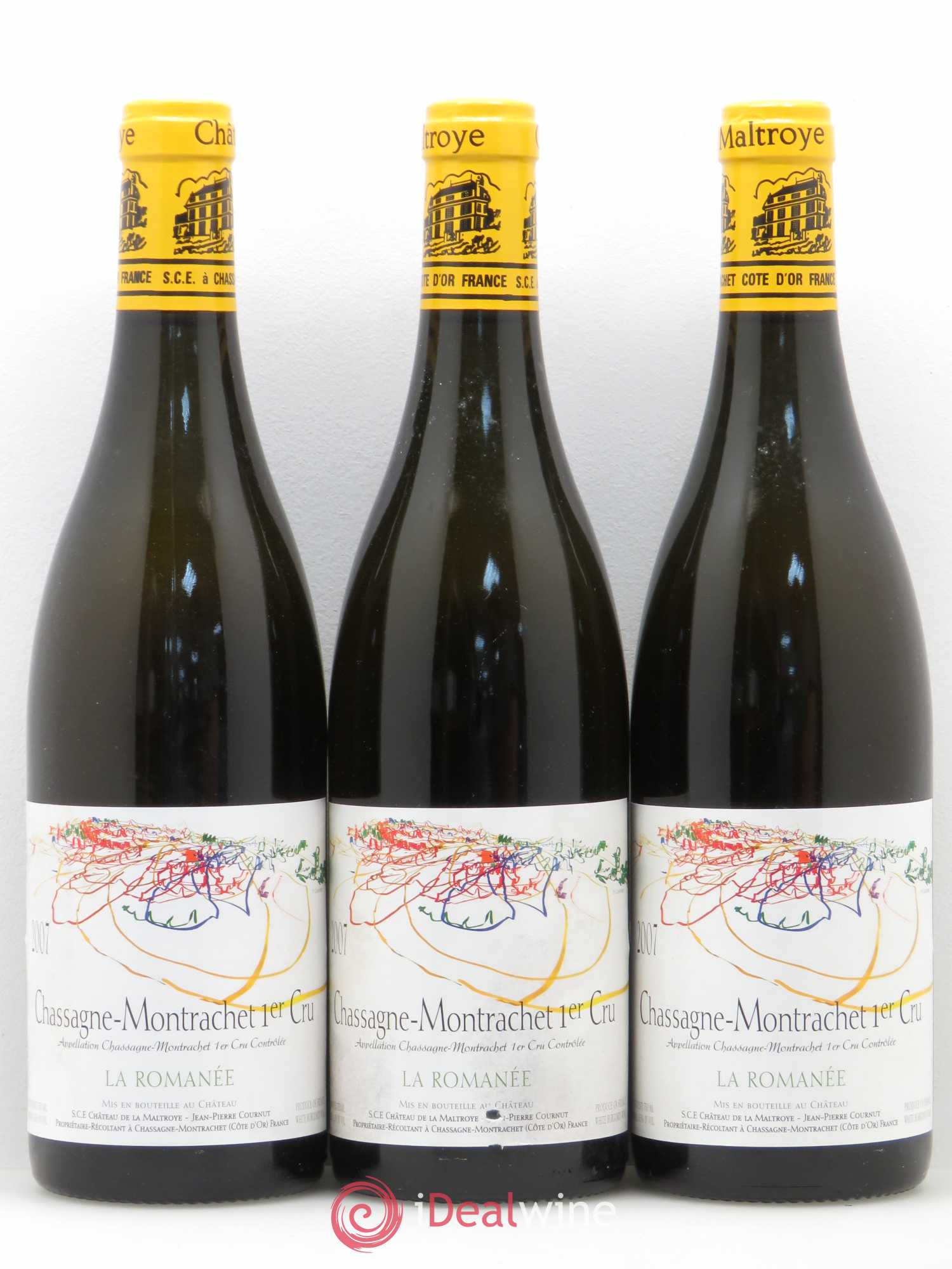 Chassagne-Montrachet 1er Cru La Romanée Château De La Maltroye 2007 - Lotto di 12 bottiglie - 3