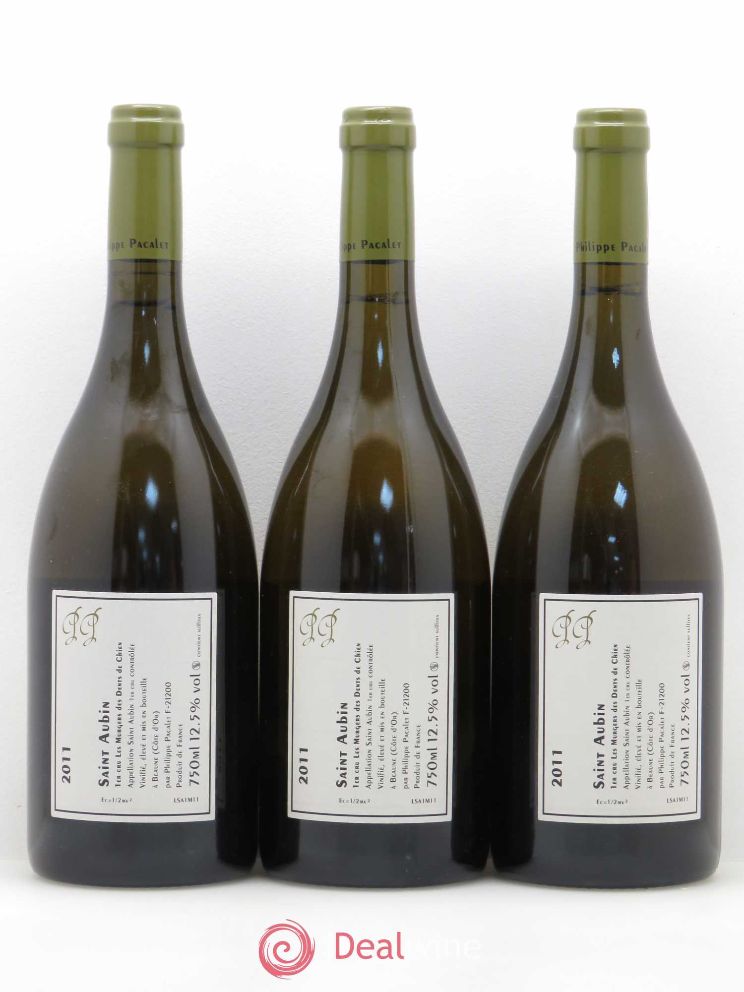 Saint-Aubin 1er Cru Dent De Chien Pacalet 2011 - Posten von 3 Flaschen - 1
