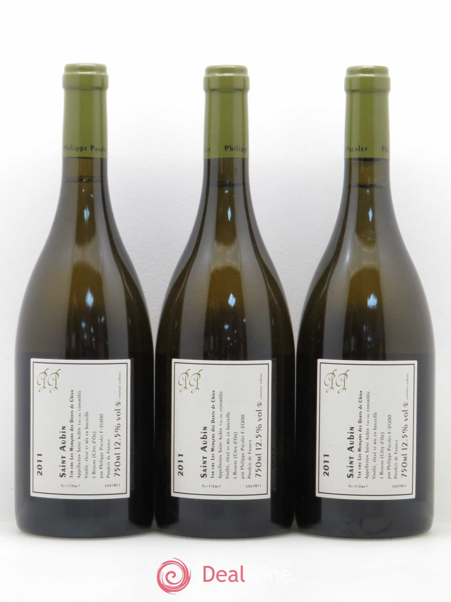 Saint-Aubin 1er Cru Dent De Chien Pacalet 2011 - Lotto di 3 bottiglie - 1
