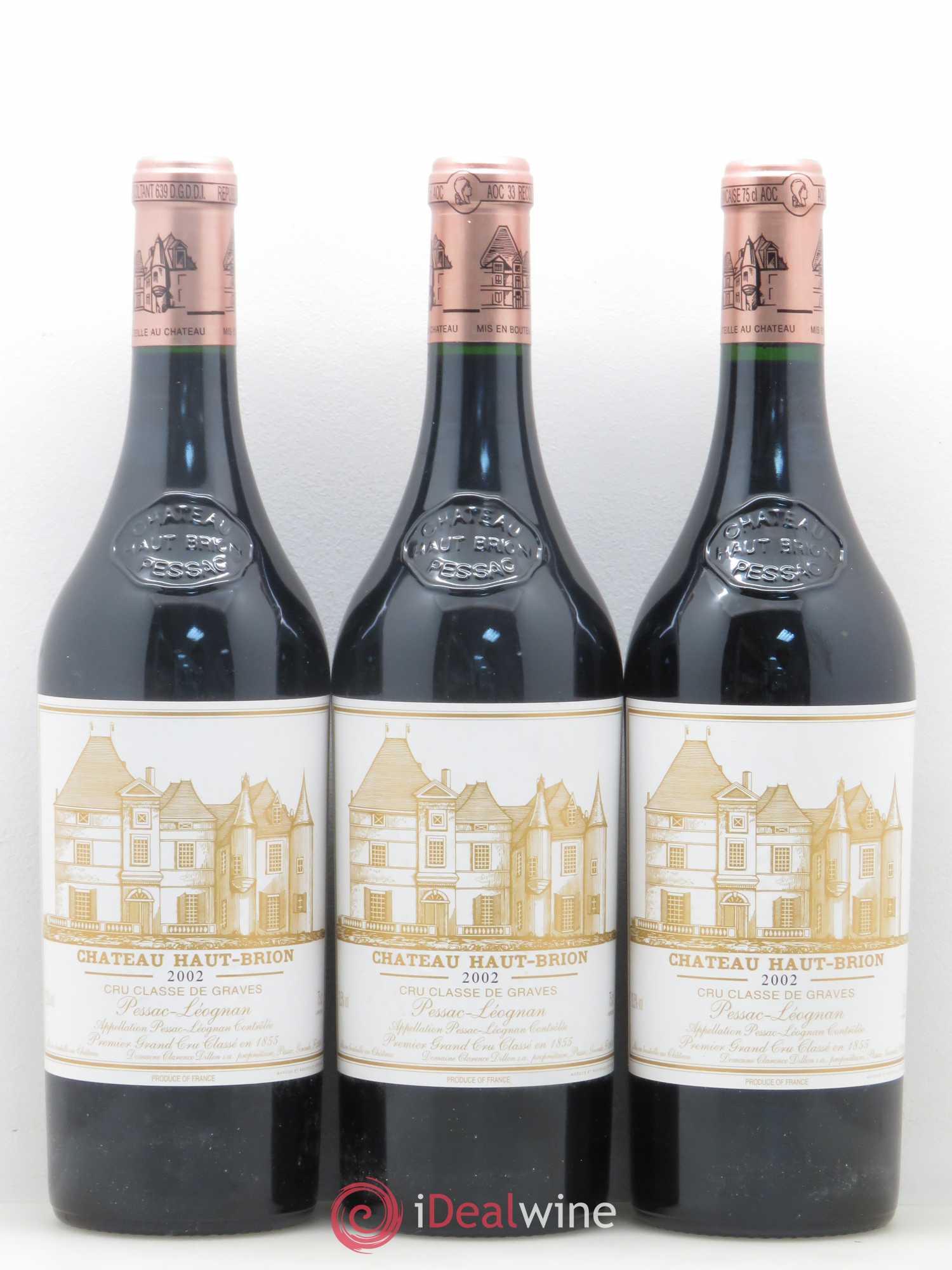 Château Haut Brion 1er Grand Cru Classé 2002 - Lot de 12 bouteilles - 1