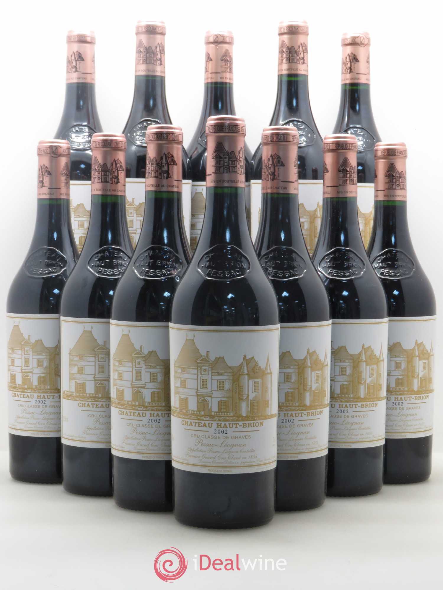 Château Haut Brion 1er Grand Cru Classé 2002 - Lot de 12 bouteilles - 0
