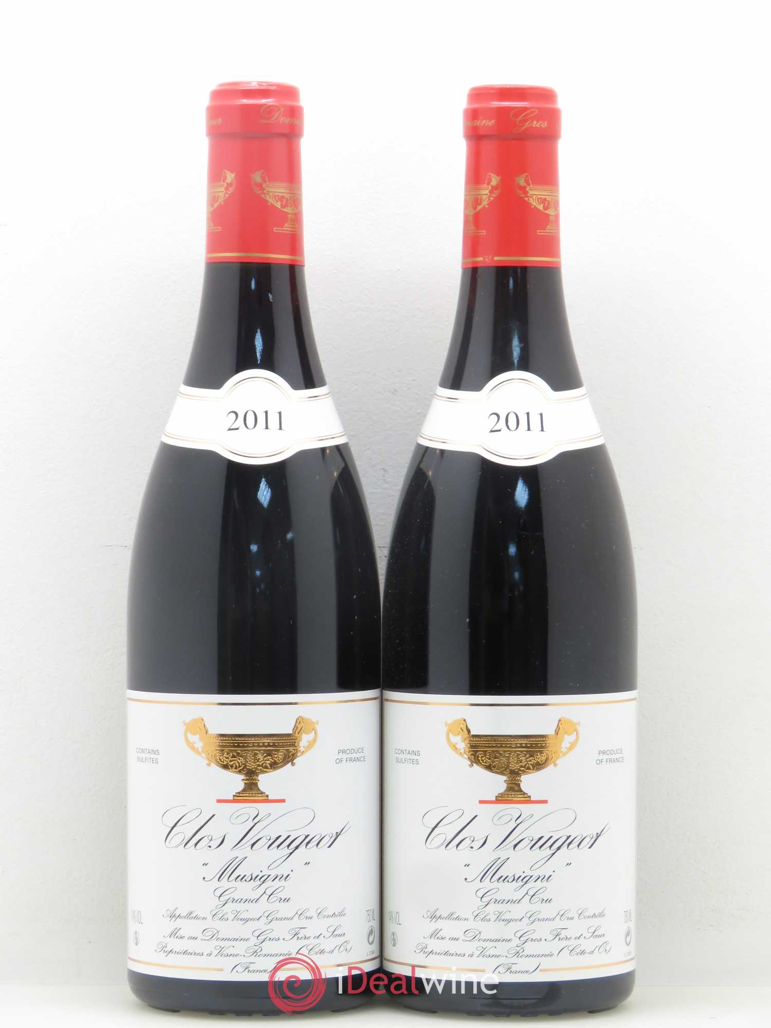 Clos de Vougeot Grand Cru Gros Frère & Soeur Musigni 2011 - Lot de 2 bouteilles - 0