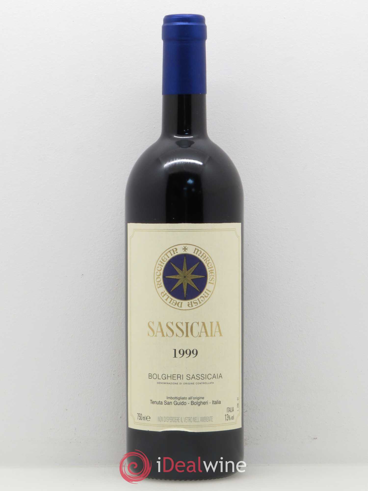 Bolgheri DOC Sassicaia Tenuta San Guido 1999 - Lot de 1 bouteille - 0