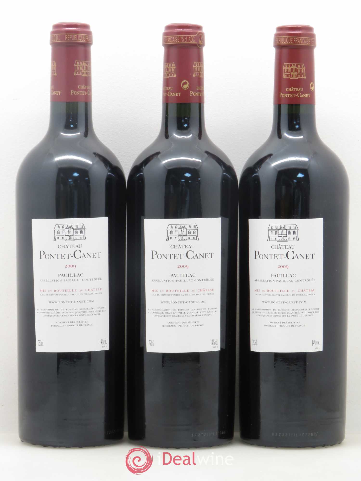 Château Pontet Canet 5ème Grand Cru Classé 2009 - Lot de 12 bouteilles - 6