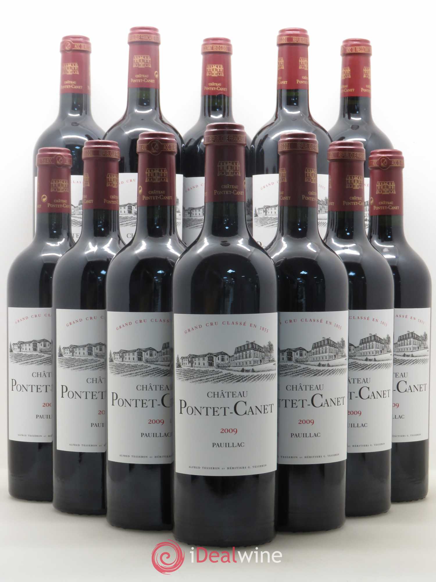 Château Pontet Canet 5ème Grand Cru Classé 2009 - Lot de 12 bouteilles - 0