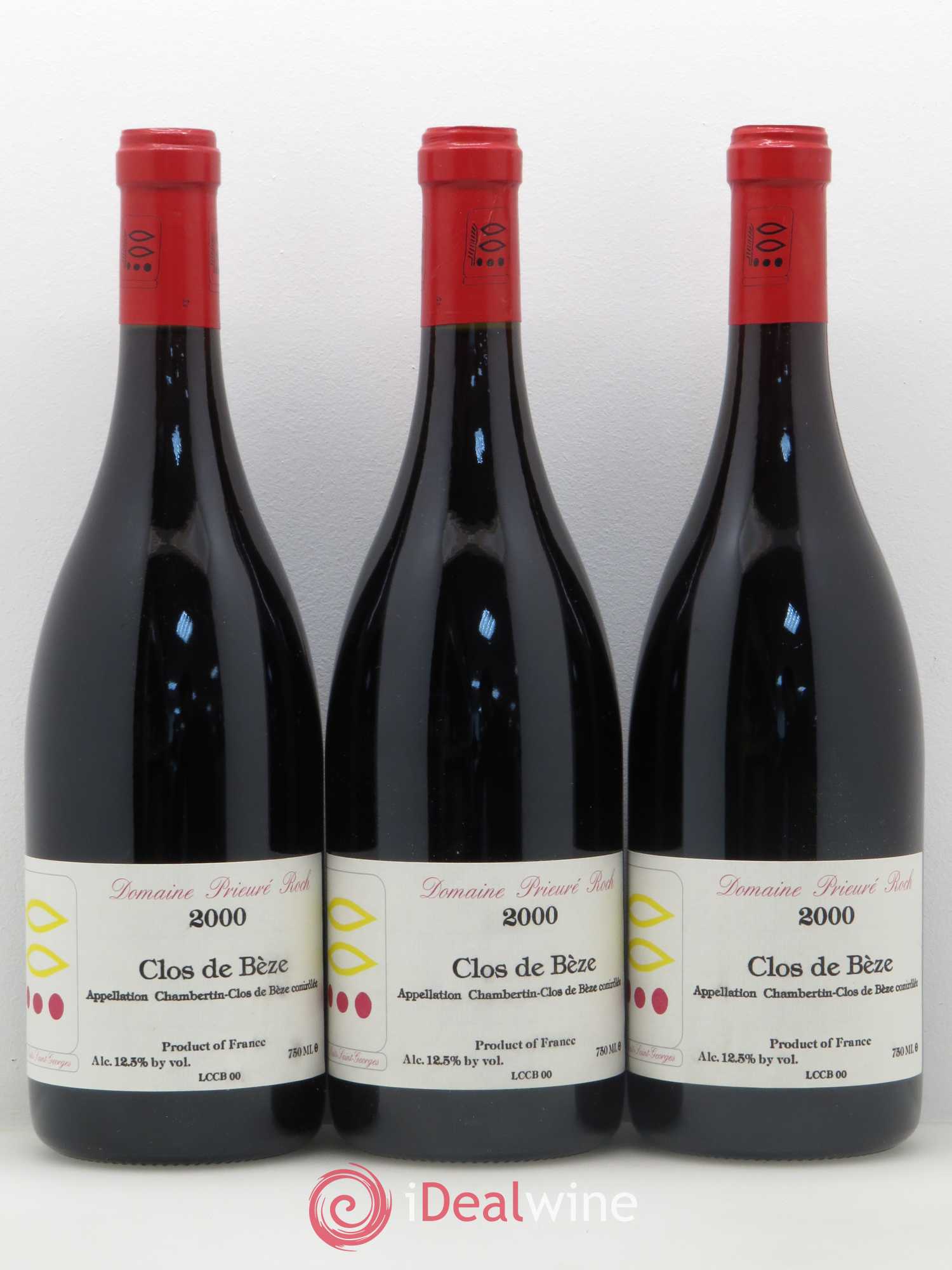 Chambertin Clos de Bèze Grand Cru Prieuré Roch 2000 - Lot de 3 bouteilles - 0