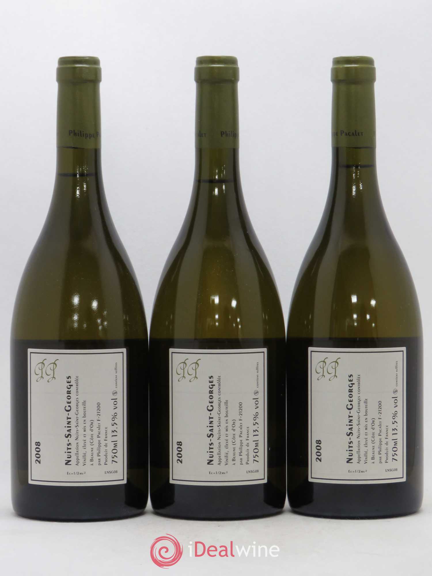Nuits-Saint-Georges Philippe Pacalet 2008 - Lot de 3 bouteilles - 1