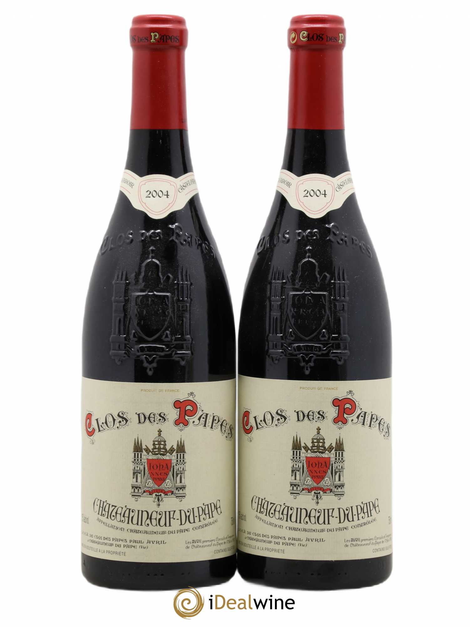 Châteauneuf-du-Pape Clos des Papes - Paul Avril 2004 - Lot de 2 bouteilles - 0