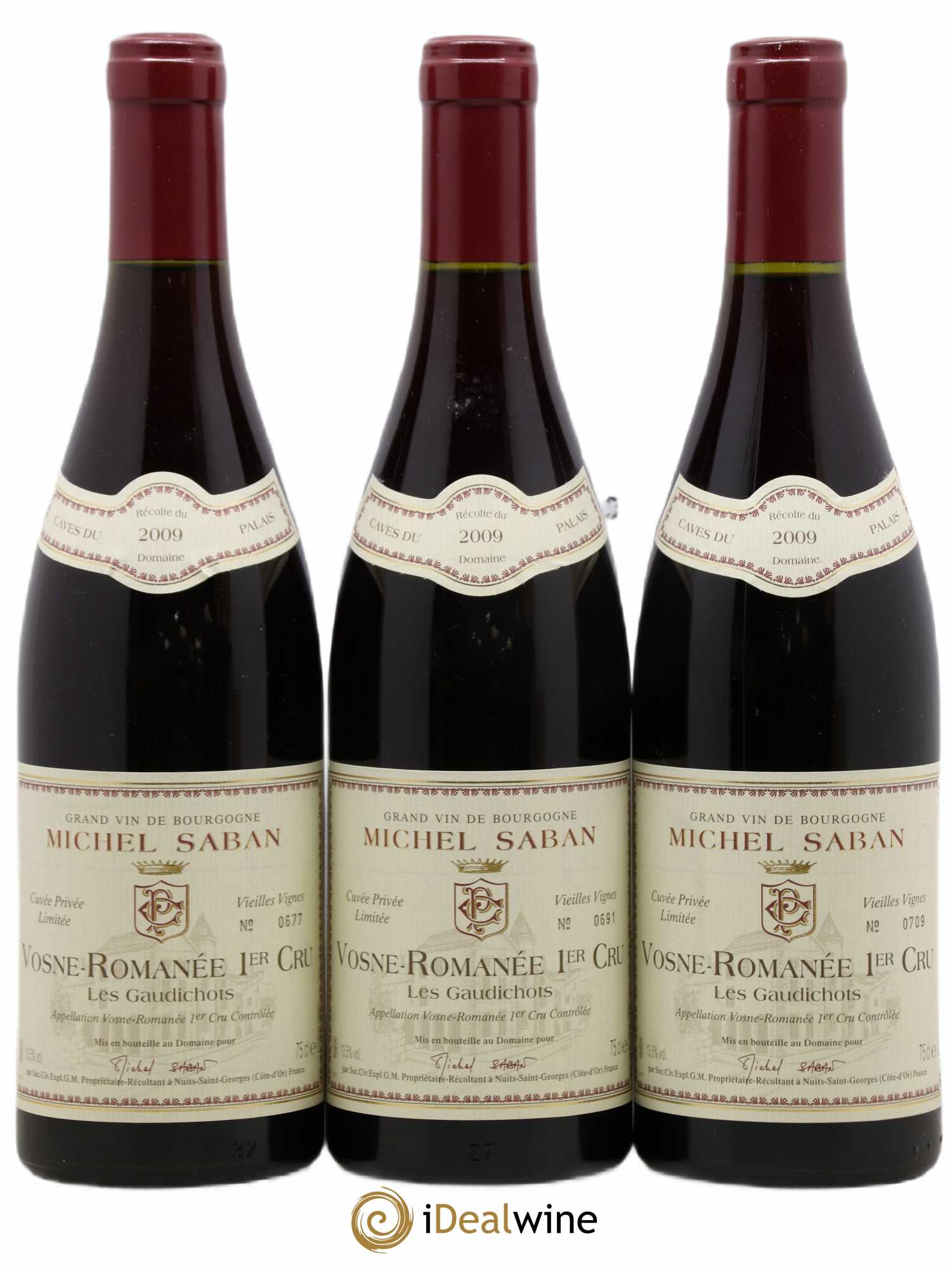 Vosne-Romanée 1er Cru Gaudichots Vieilles Vignes Michel Saban 2009 - Posten von 3 Flaschen - 0
