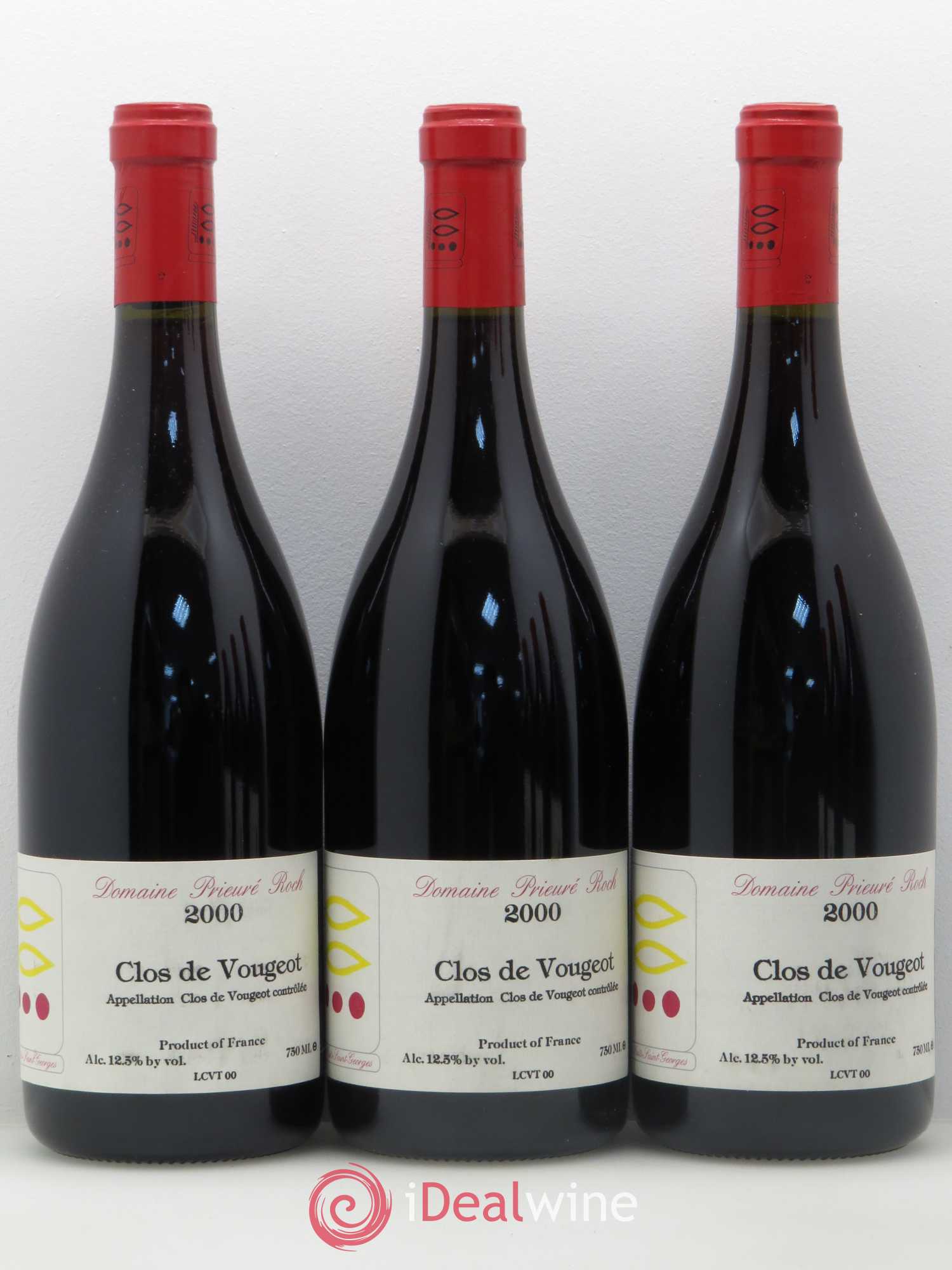 Clos de Vougeot Grand Cru Prieuré Roch 2000 - Lot de 6 bouteilles - 1