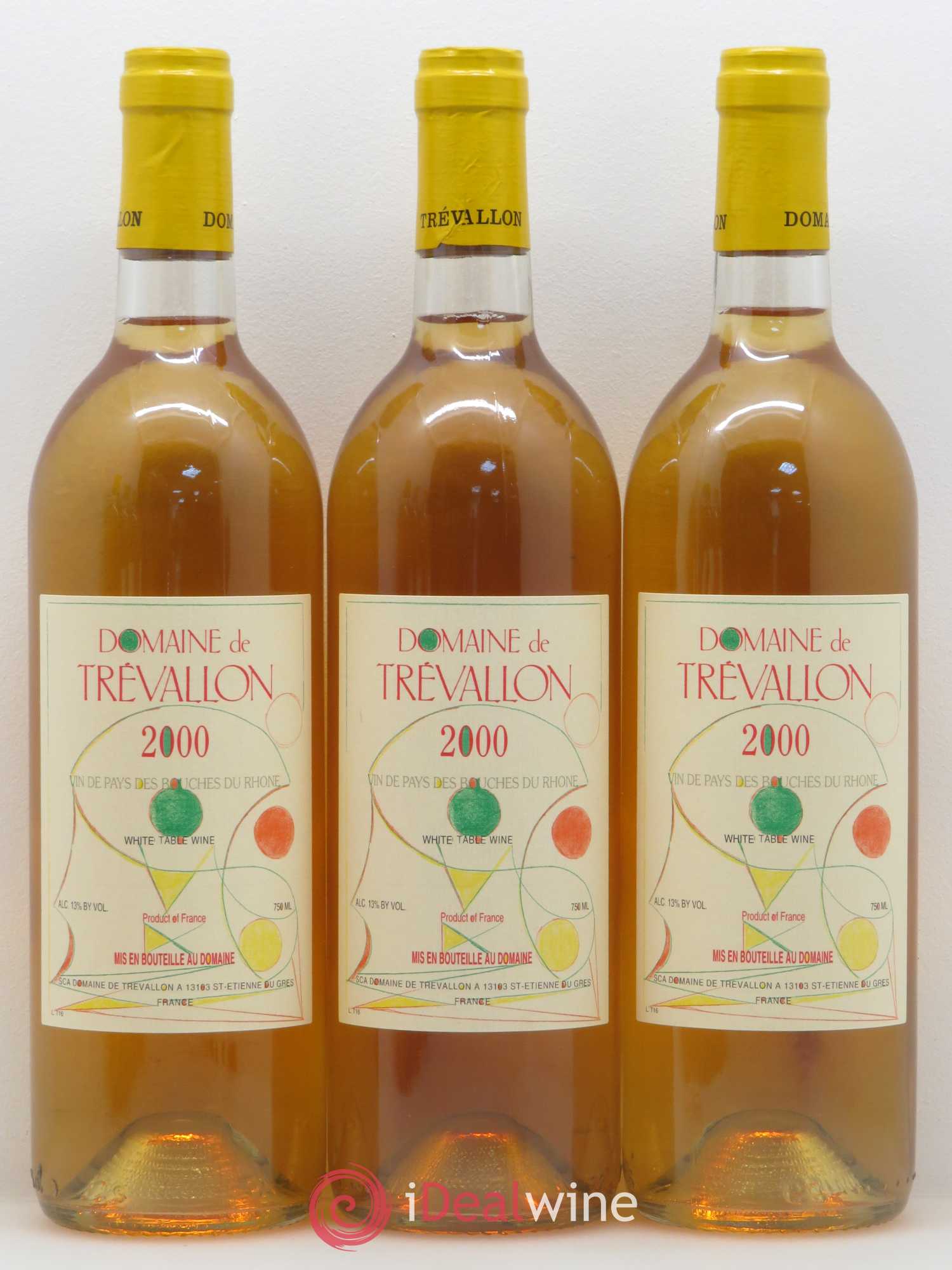 VDP Bouches du Rhône Trévallon (Domaine de) Eloi Dürrbach 2000 - Lot de 12 bouteilles - 1
