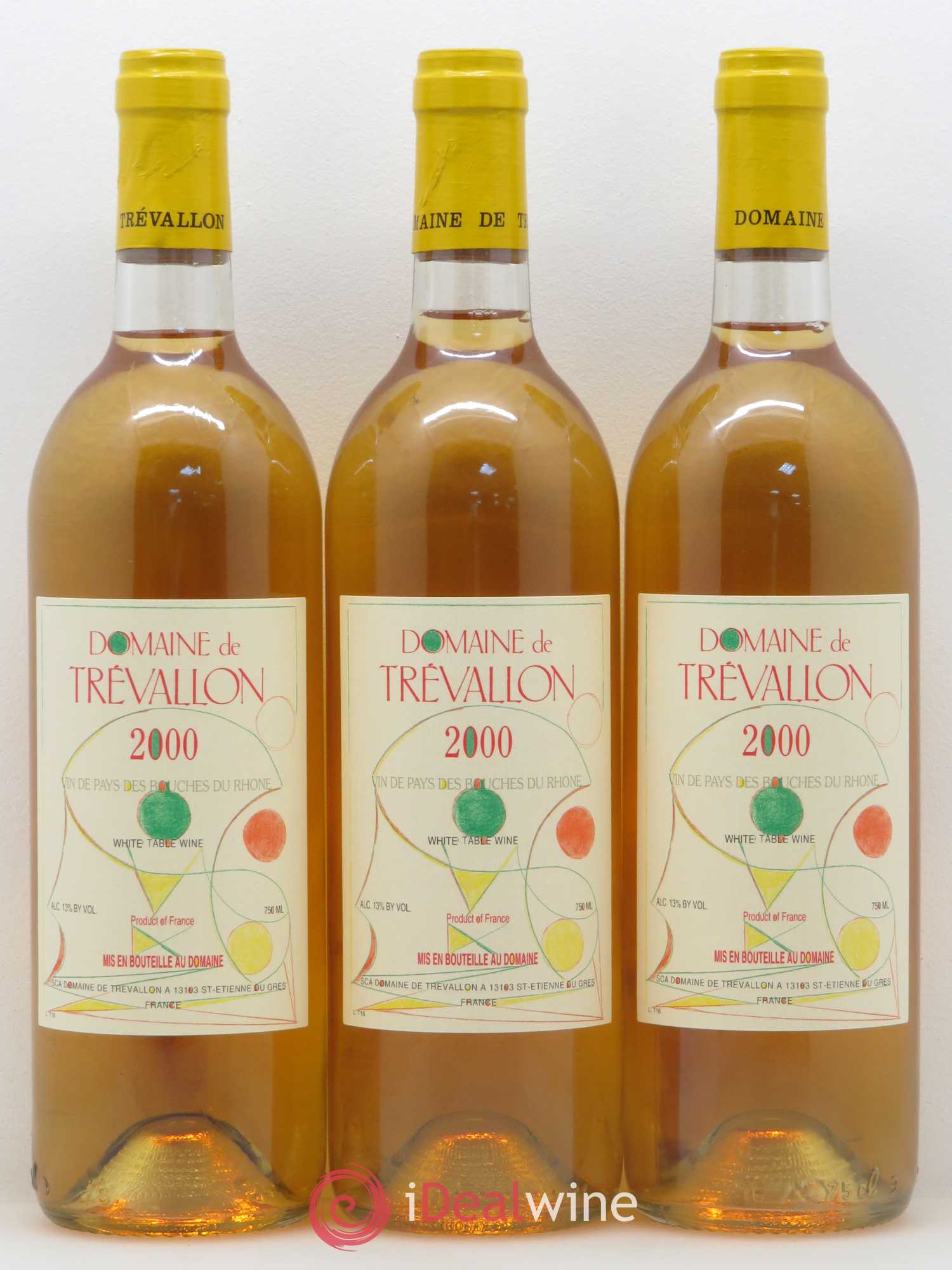 VDP Bouches du Rhône Trévallon (Domaine de) Eloi Dürrbach 2000 - Lot de 12 bouteilles - 3