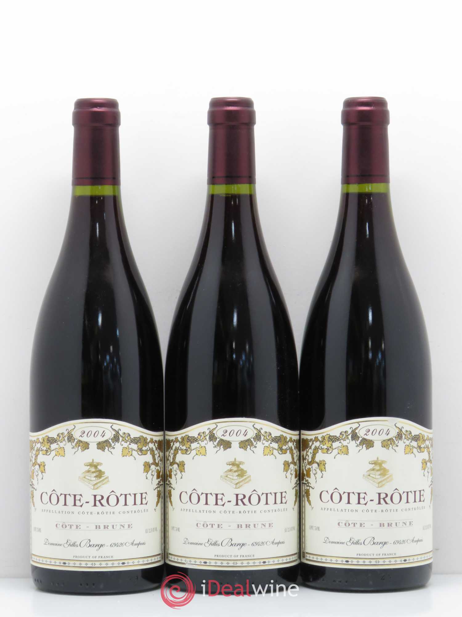 Côte-Rôtie Côte Brune Domaine Barge 2004 - Posten von 3 Flaschen - 0