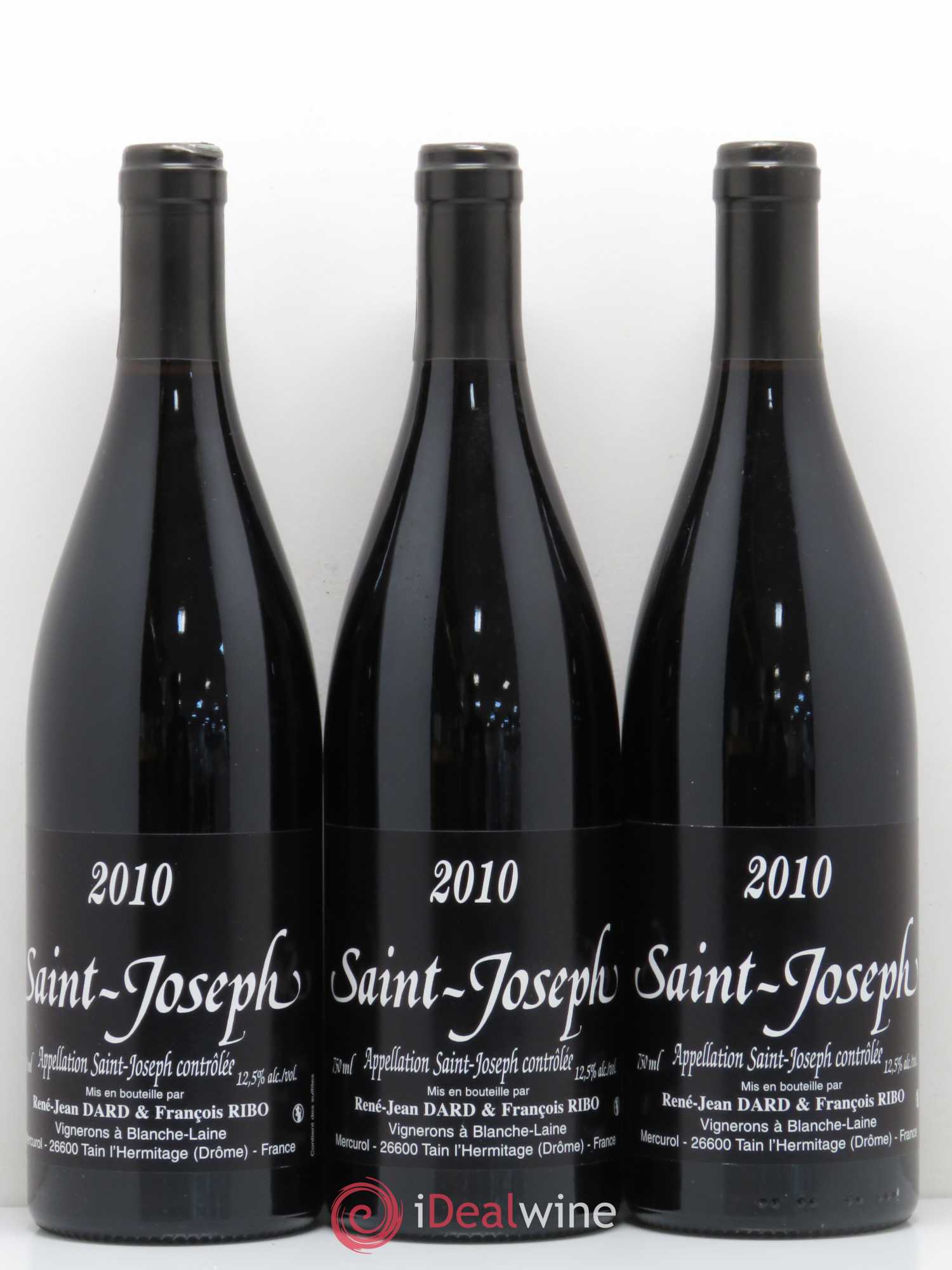 Saint-Joseph Réné-Jean Dard et François Ribo 2010 - Lot of 3 bottles - 0