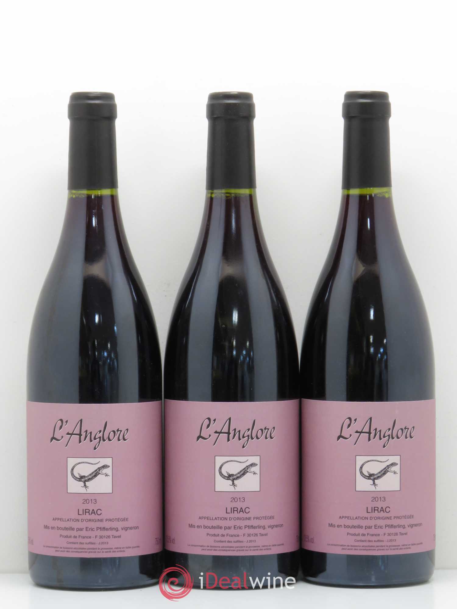 Lirac L'Anglore Eric Pfifferling 2013 - Posten von 3 Flaschen - 0