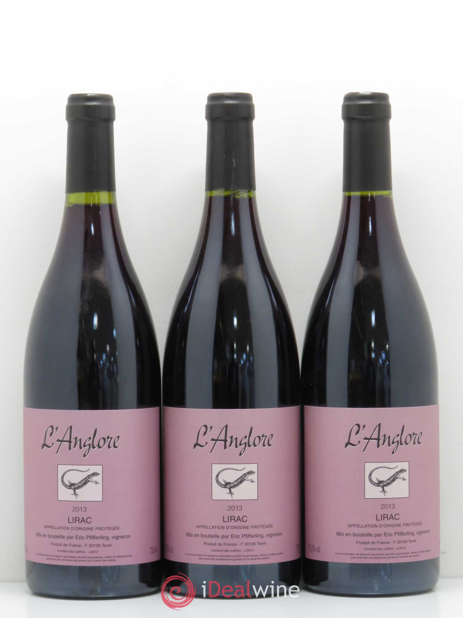 Lirac L'Anglore Eric Pfifferling 2013 - Lot de 3 bouteilles - 0