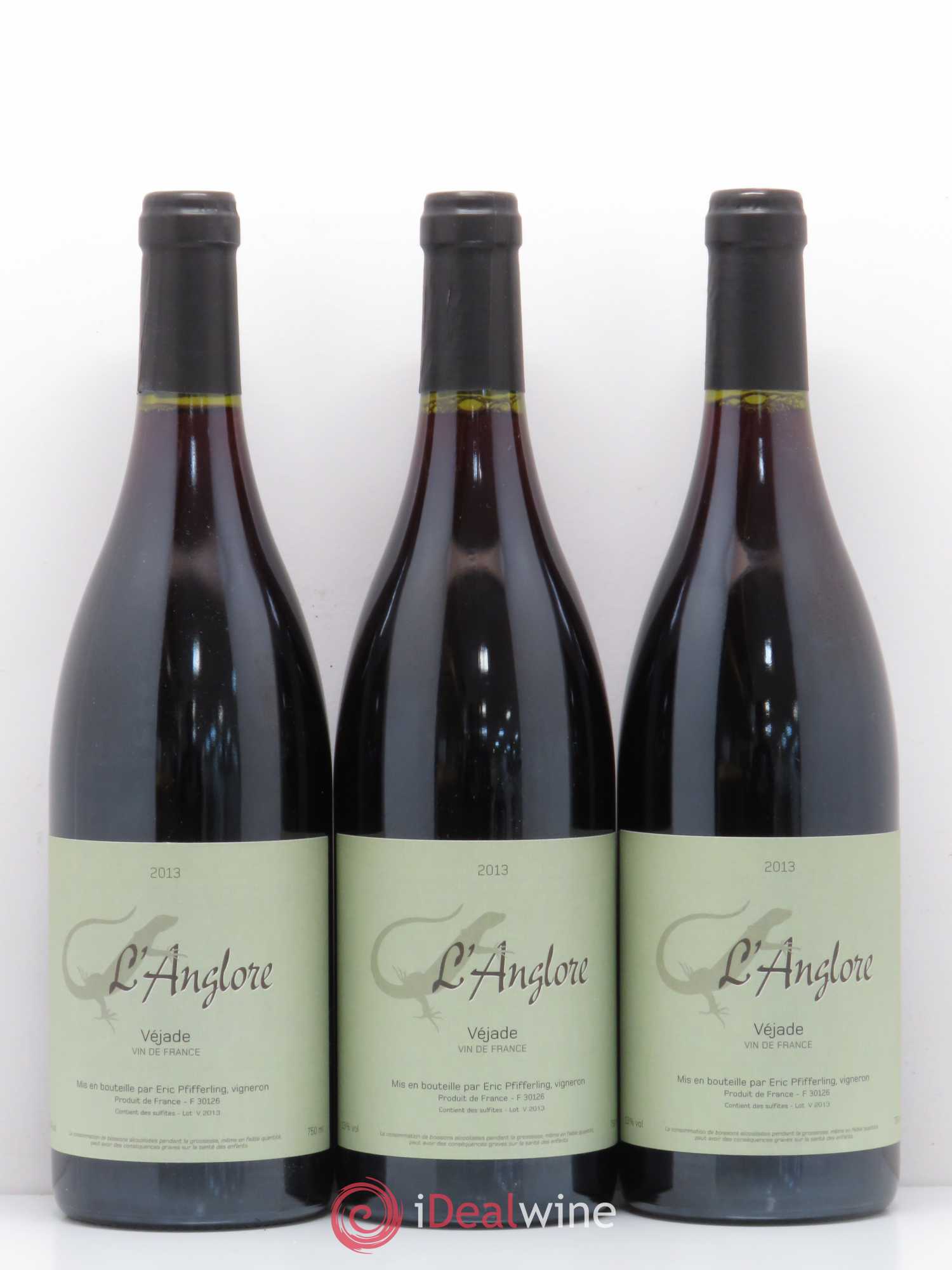 Vin de France Véjade L'Anglore Eric Pfifferling 2013 - Lot de 3 bouteilles - 0