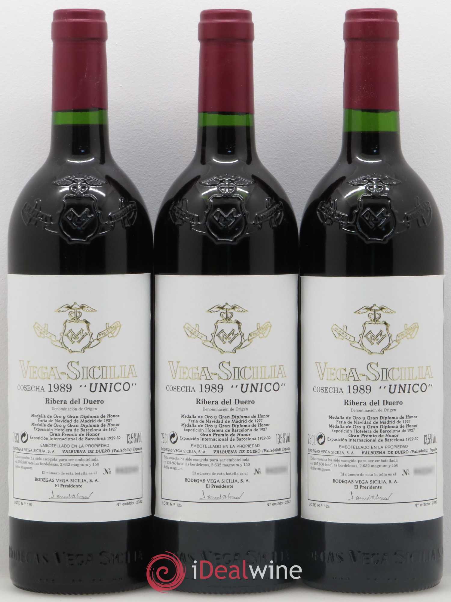 Ribera Del Duero DO Vega Sicilia Unico Famille Alvarez 1989 - Lot de 12 bouteilles - 3