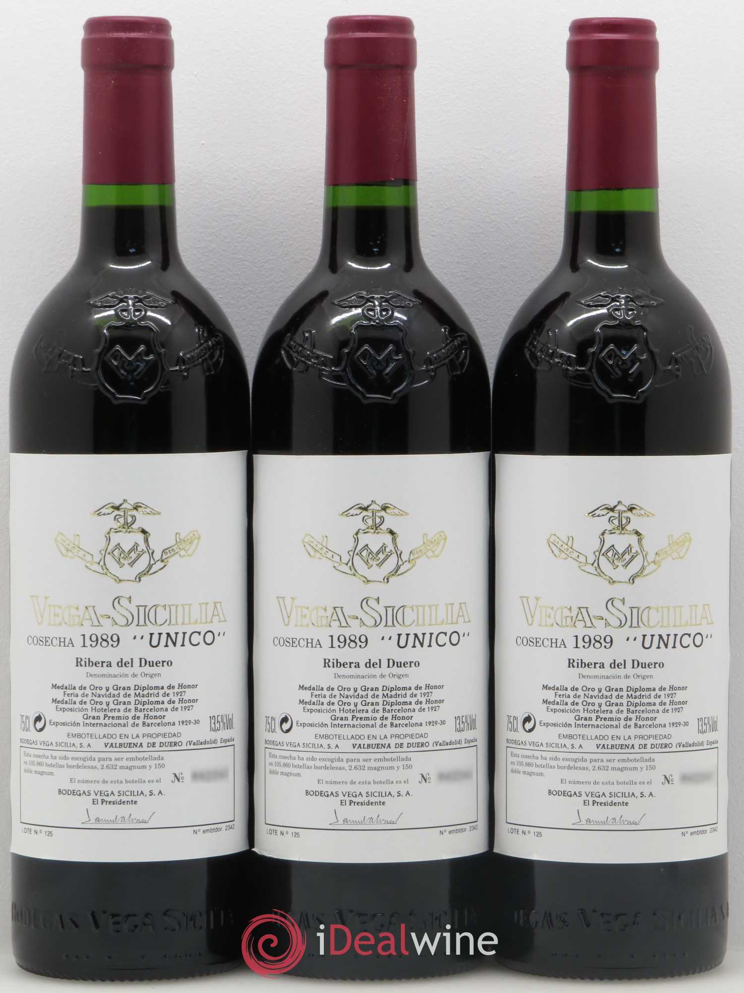 Ribera Del Duero DO Vega Sicilia Unico Famille Alvarez 1989 - Lot de 12 bouteilles - 7