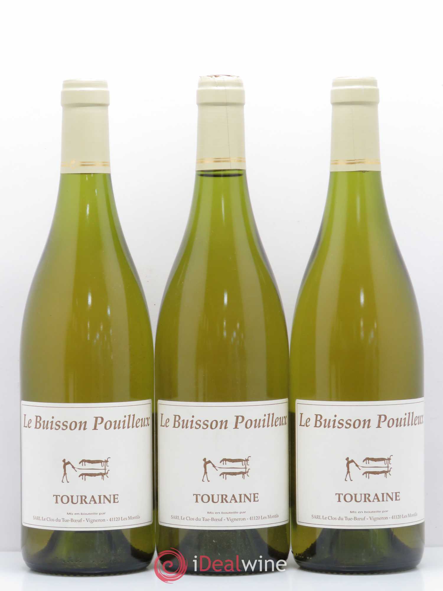 Val de Loire Touraine Le Buisson Pouilleux Clos Du Tue Boeuf 2013 - Posten von 3 Flaschen - 0
